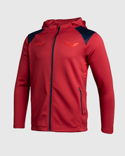 Scarlets 25/26 Vertex Zip Up Hoodie Deep Red/Navy/Bright Red