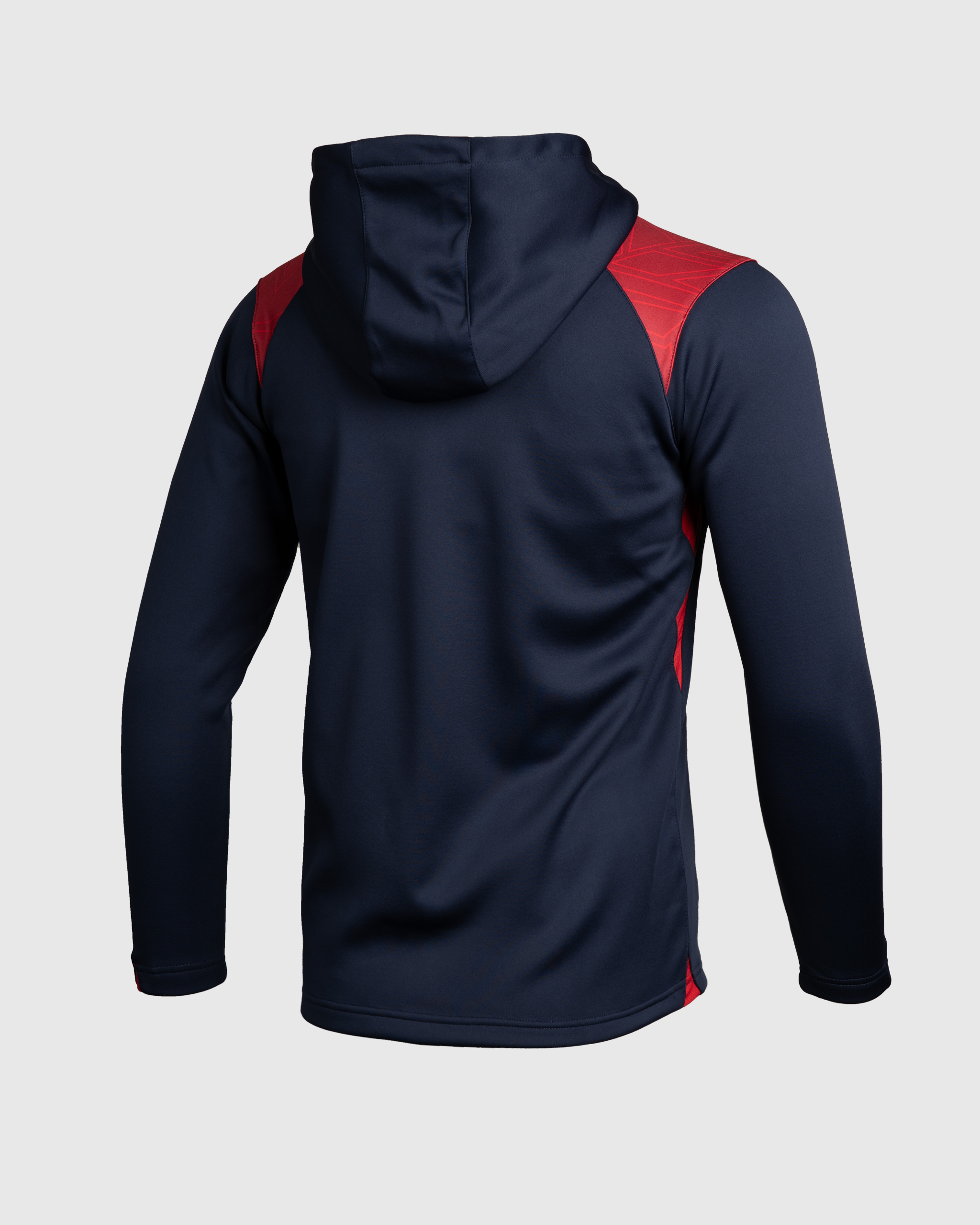 Scarlets 25/26 Vertex Zip Up Hoodie Navy/Deep Red/Bright Red