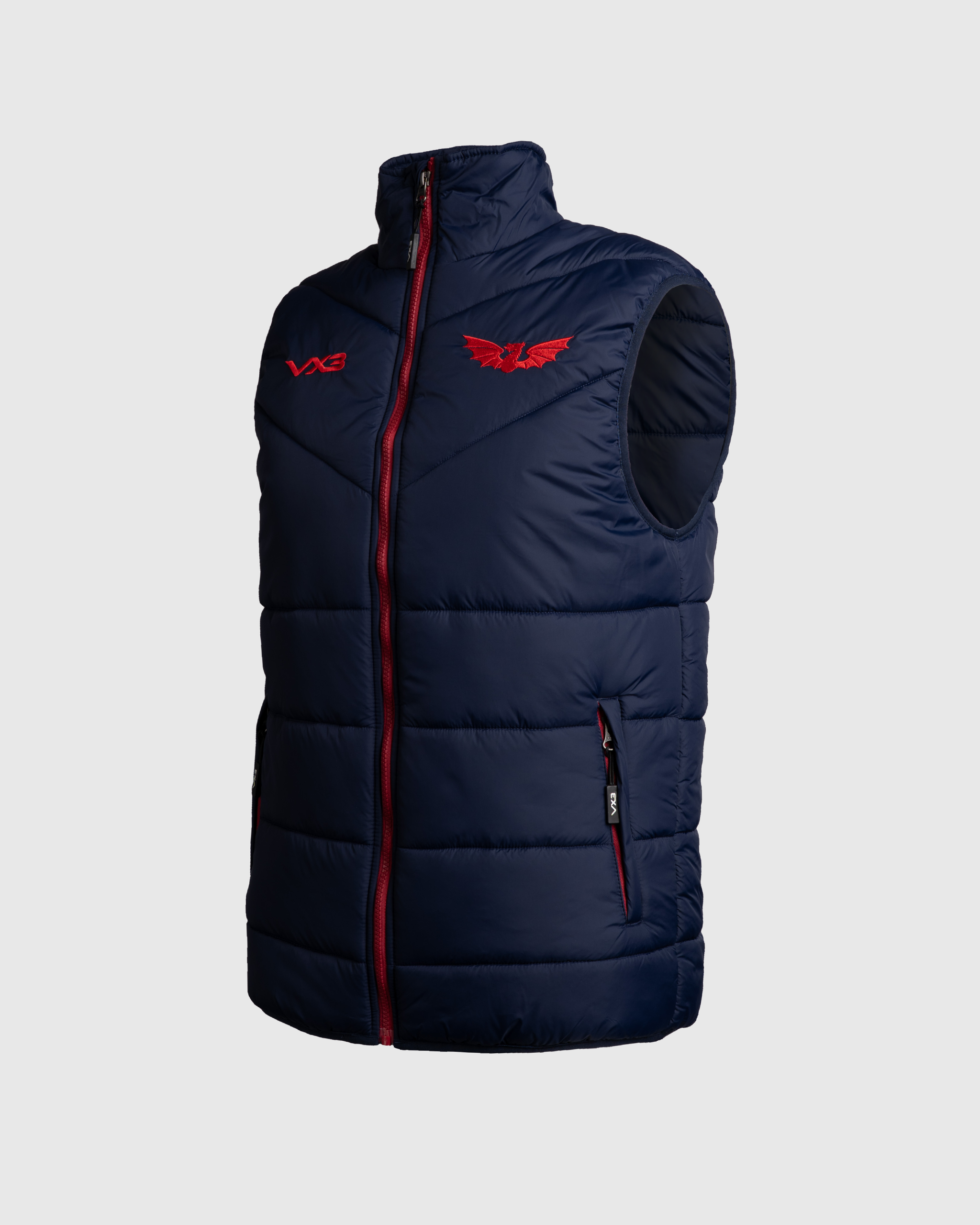 Scarlets 25/26 Ventus Gilet Navy/Bright Red