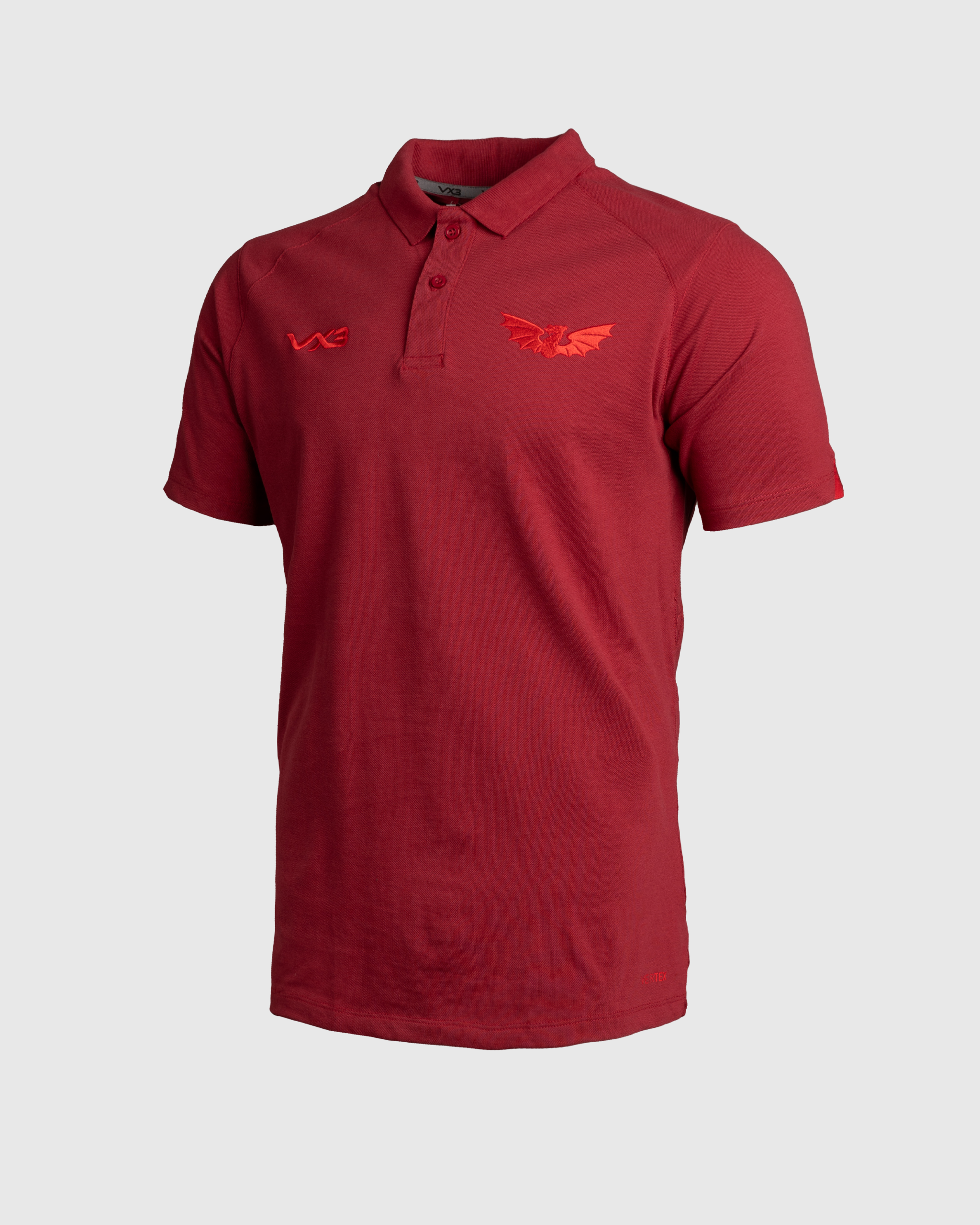Scarlets 25/26 Polo Shirt Deep Red