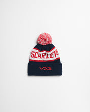 Scarlets 25/26 Bobble Hat Navy/Red/White