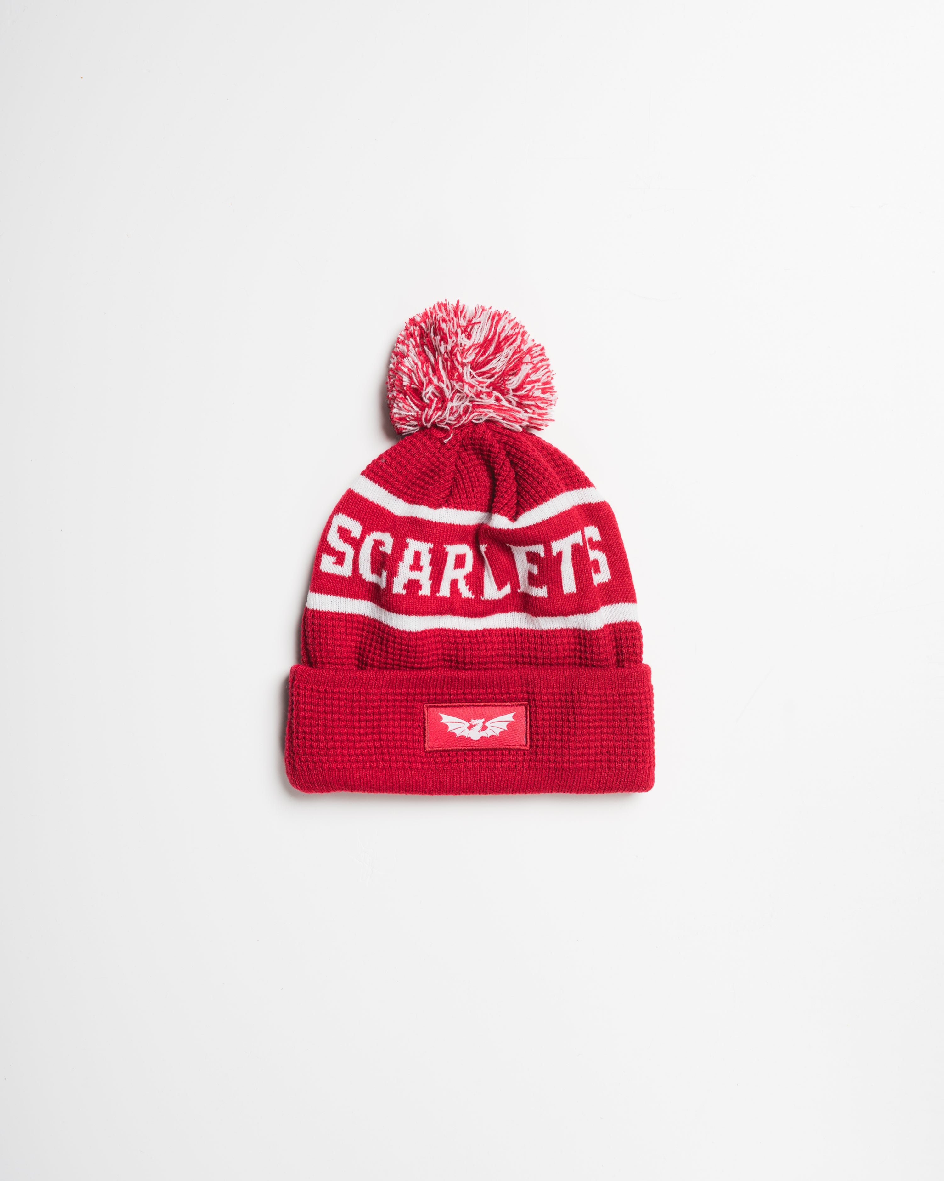 Scarlets 25/26 Bobble Hat Red/White