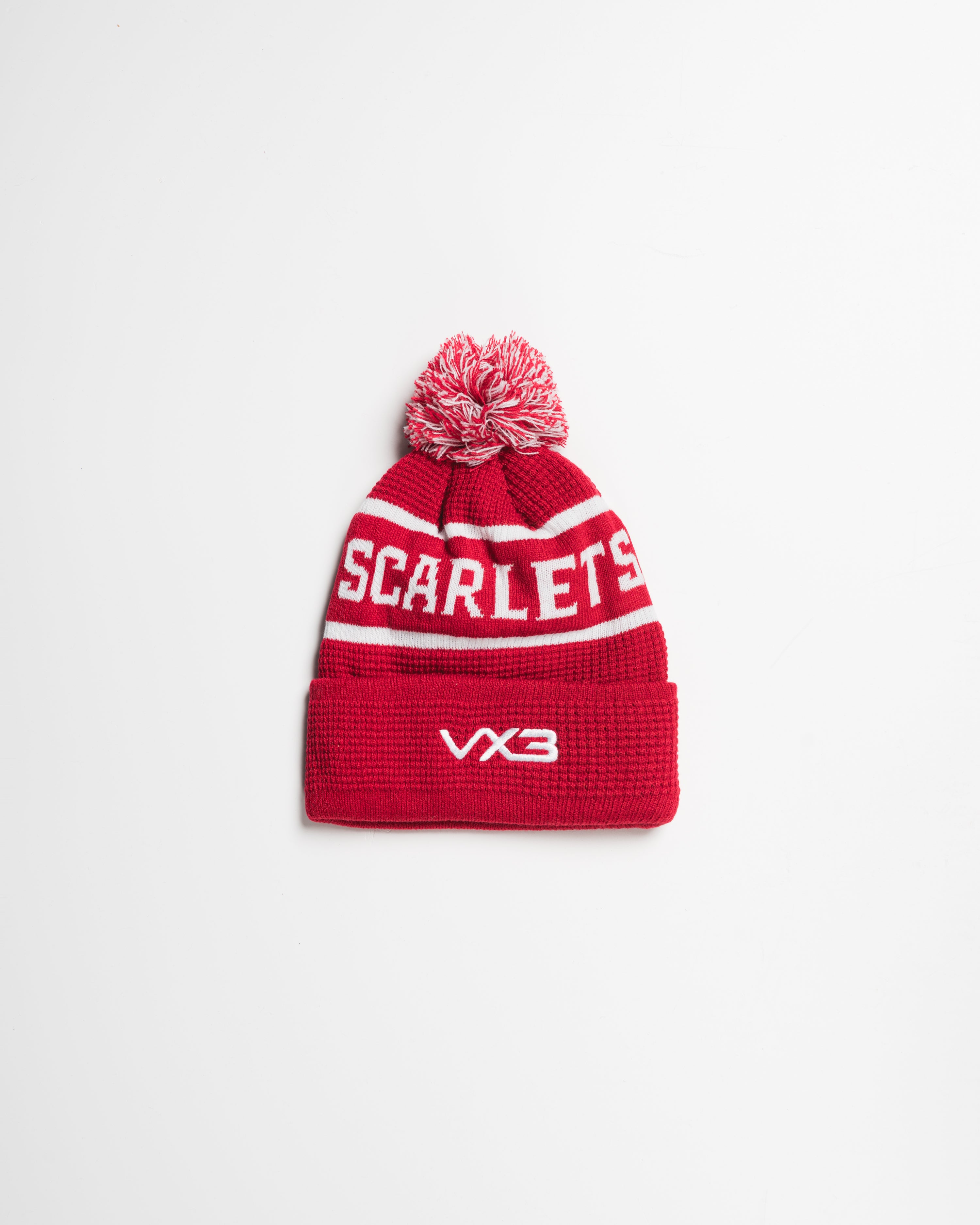 Scarlets 25/26 Bobble Hat Red/White