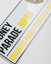 Dragons RFC Stadium Street Sign