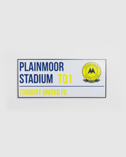 Torquay United FC Stadium Street Sign