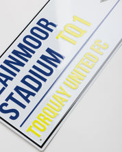 Torquay United FC Stadium Street Sign