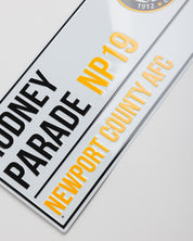 Newport County AFC Stadium Street Sign