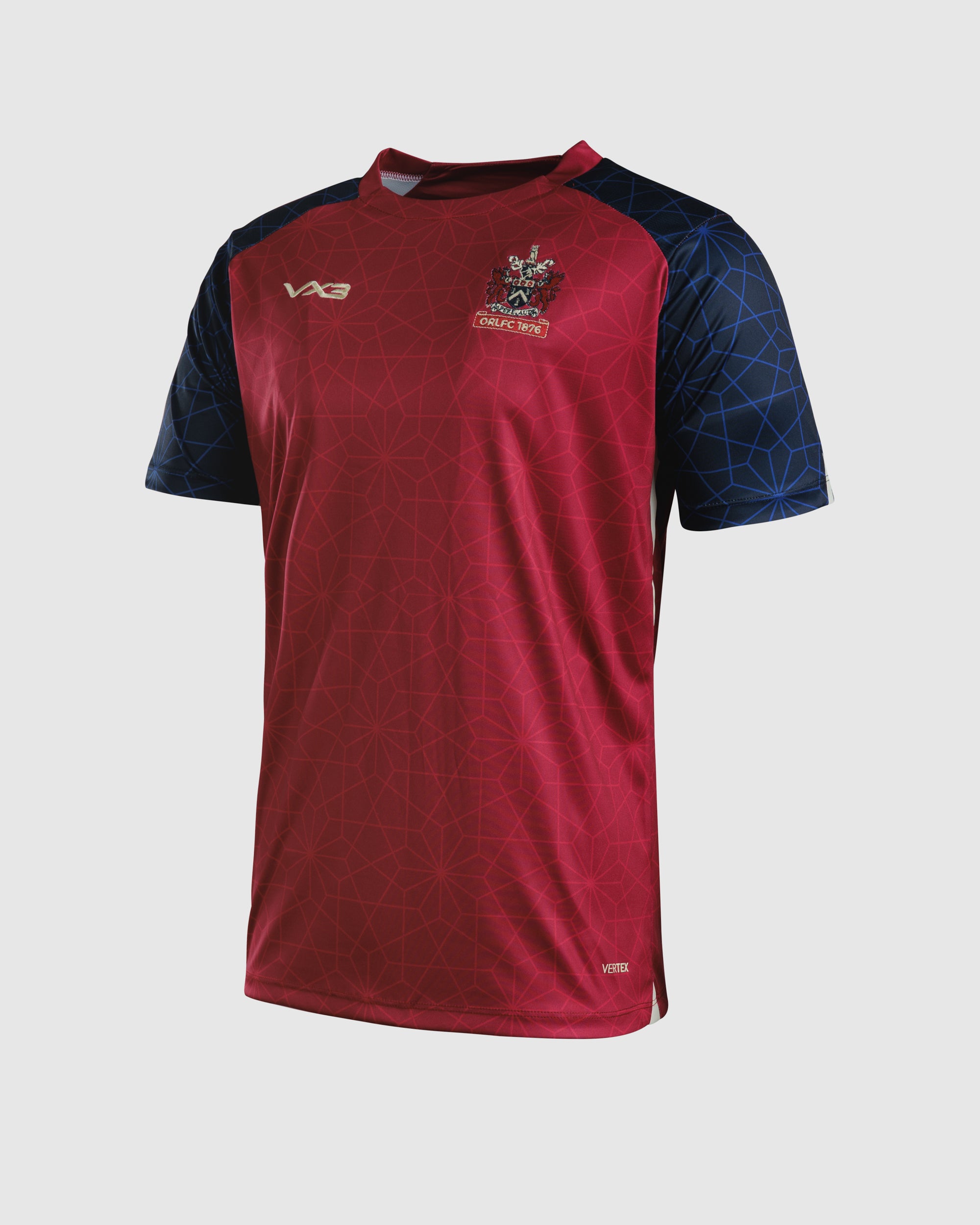 Oldham RLFC 2026 Vertex Training Tee Deep Red/Navy/White