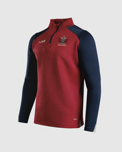 Oldham RLFC 2026 Vertex Half Zip Deep Red/Navy/White