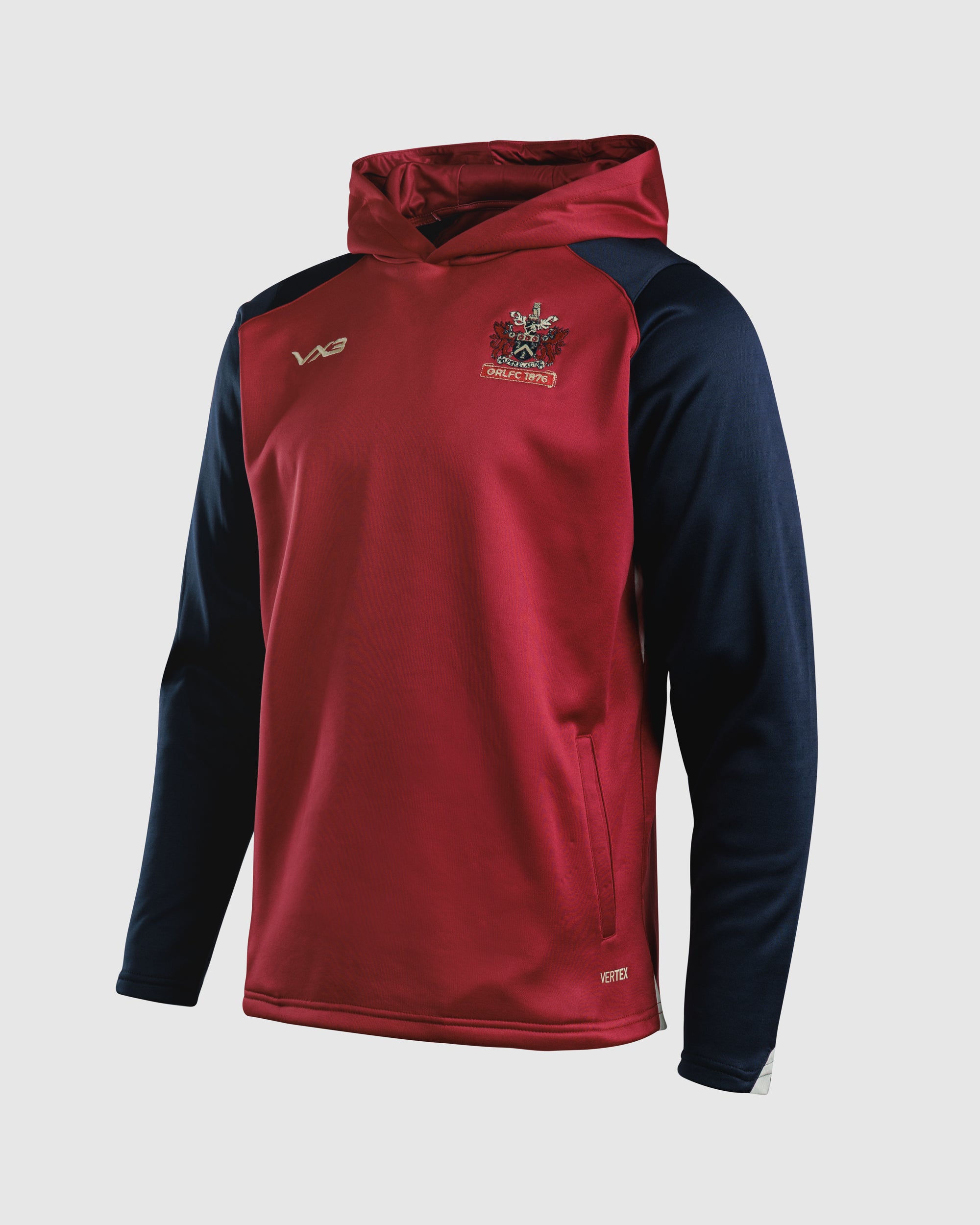 Oldham RLFC 2026 Vertex Training Hoodie Deep Red/Navy/White