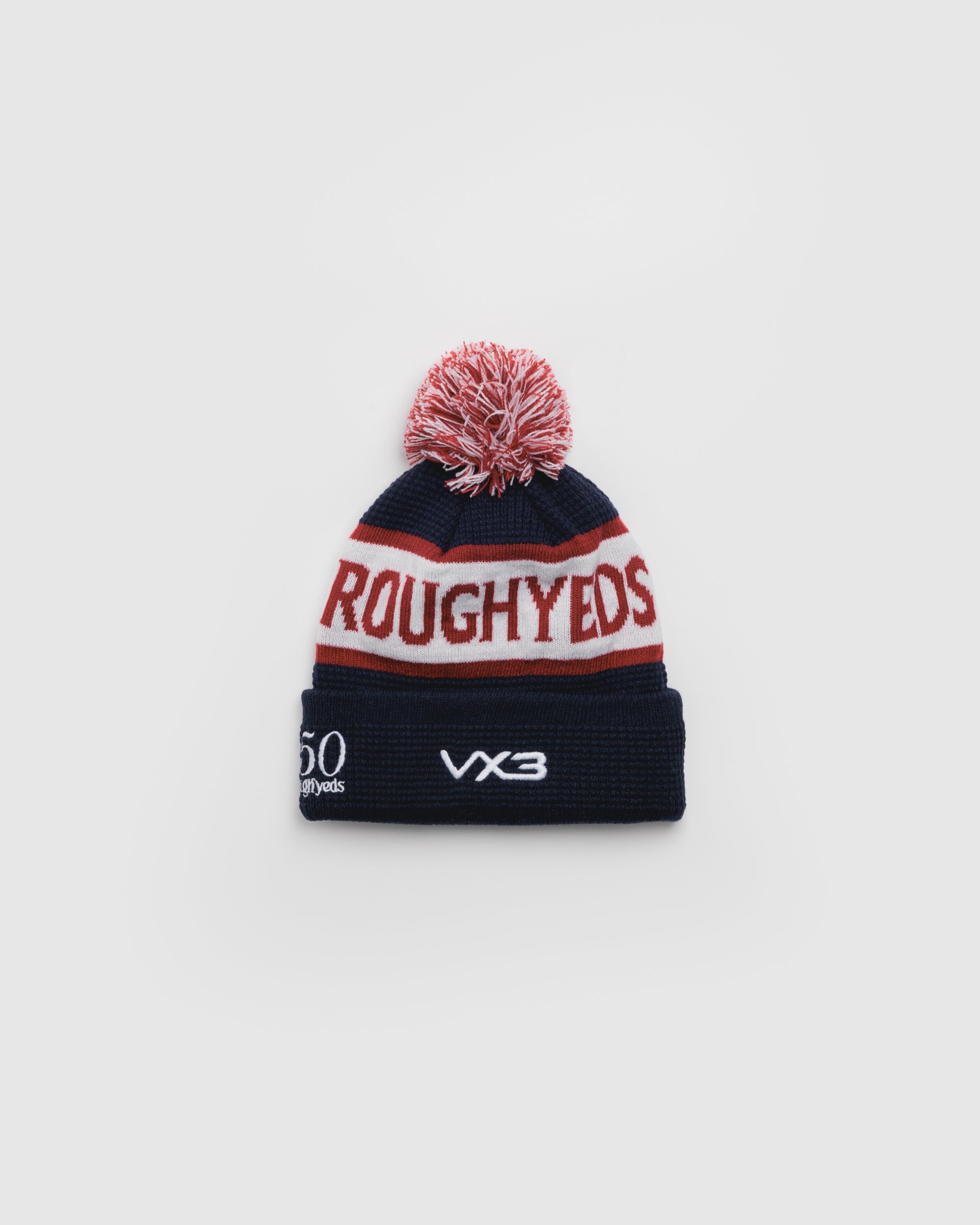 Oldham RLFC 2026 Bobble Hat Navy/Red/Antique White