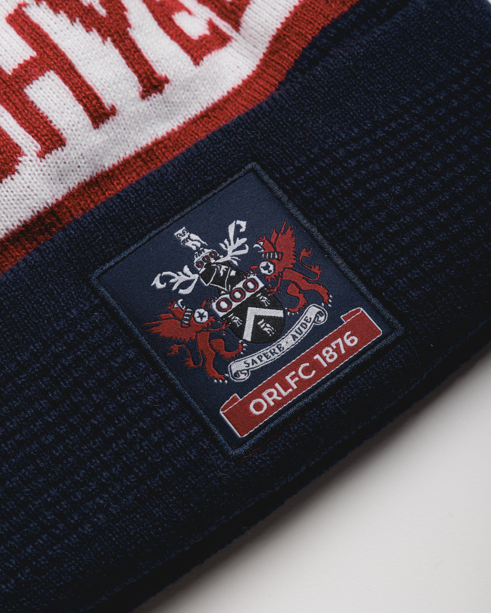 Oldham RLFC 2026 Bobble Hat Navy/Red/Antique White