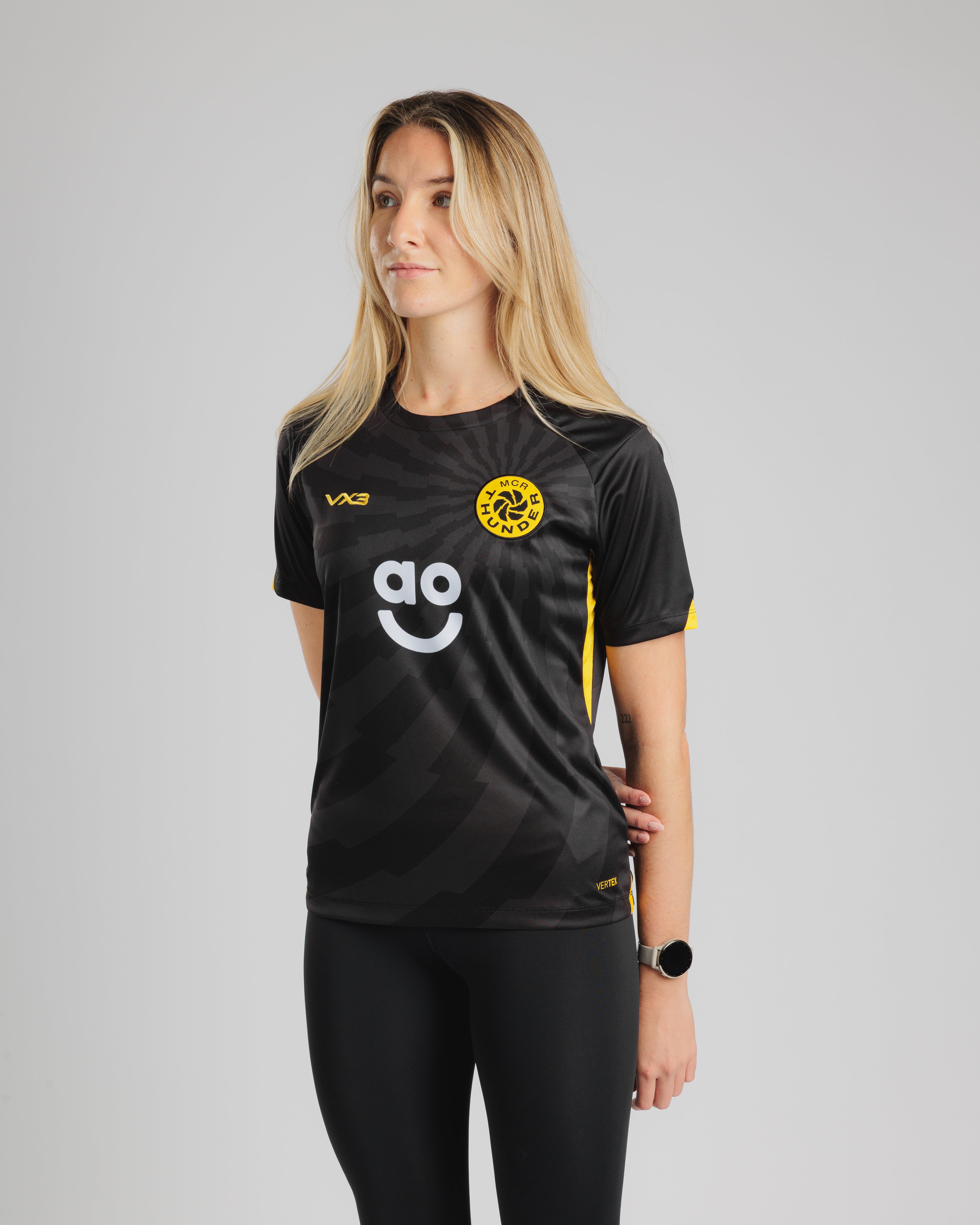 Manchester Thunder 2026 Training Tee WOMENS Black/Yellow