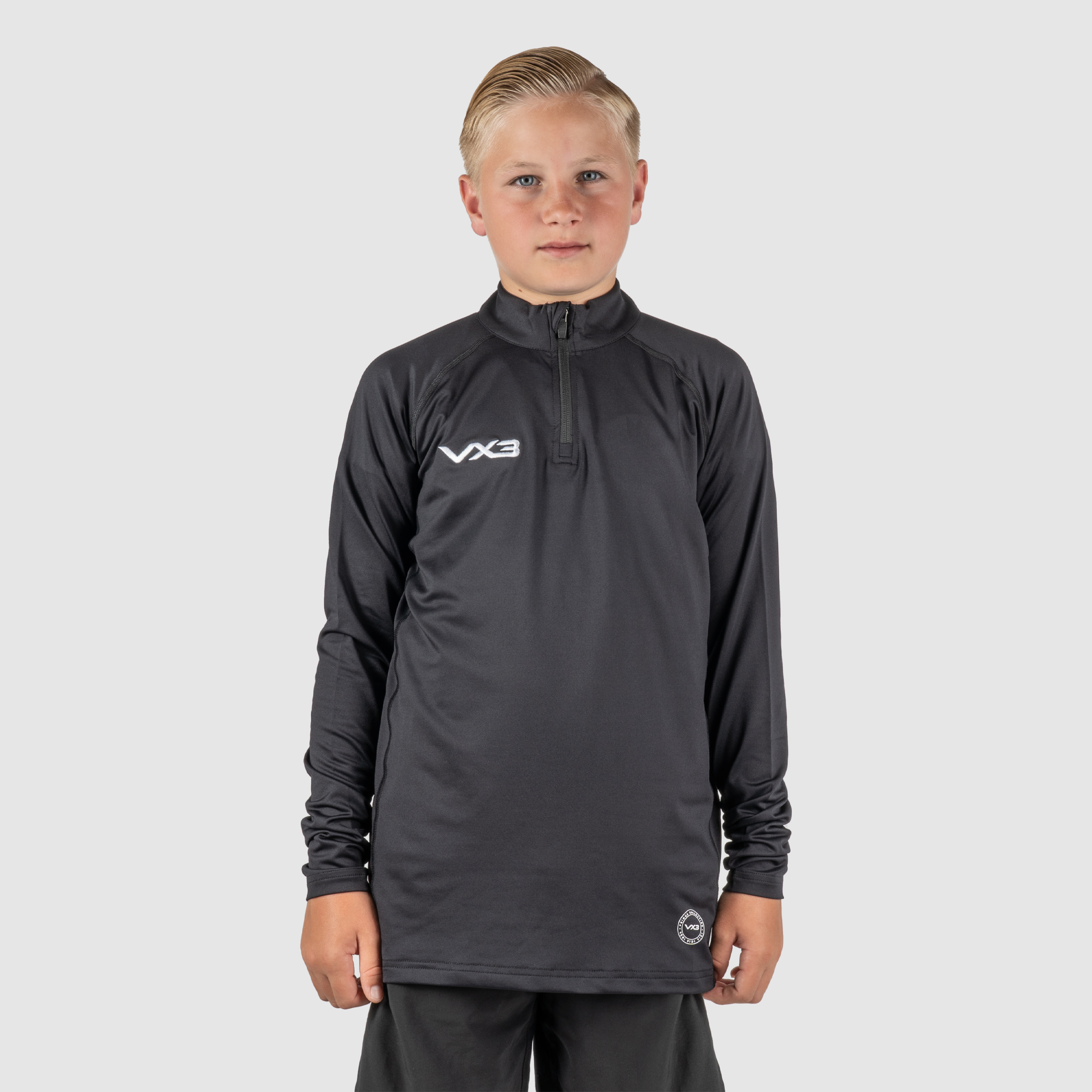Primus Youth Quarter Zip Black
