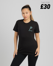 Padel Club Tee Black/Aruba Womens