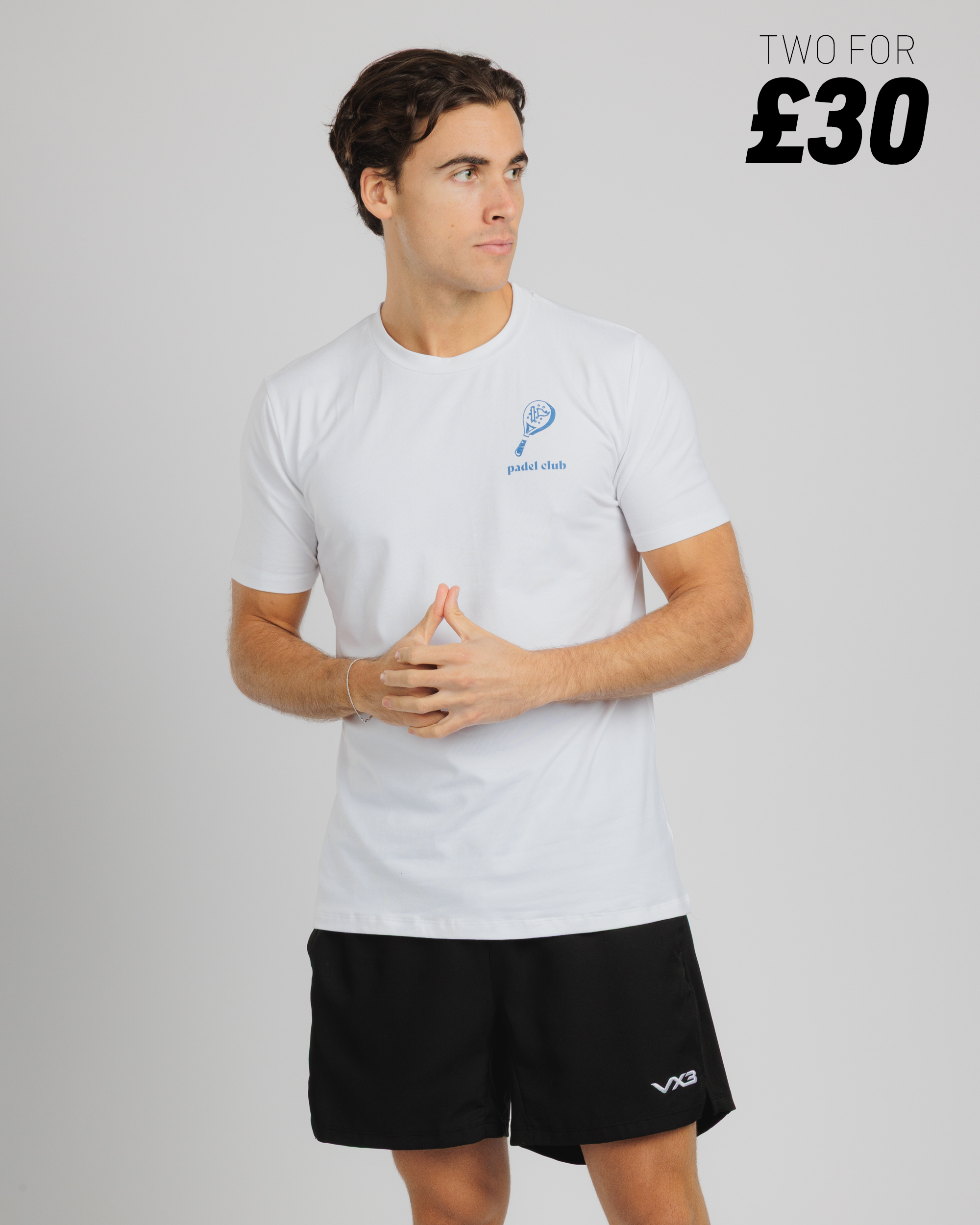 Padel Club Tee White/Denim