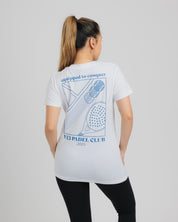 Padel Club Tee White/Denim Womens