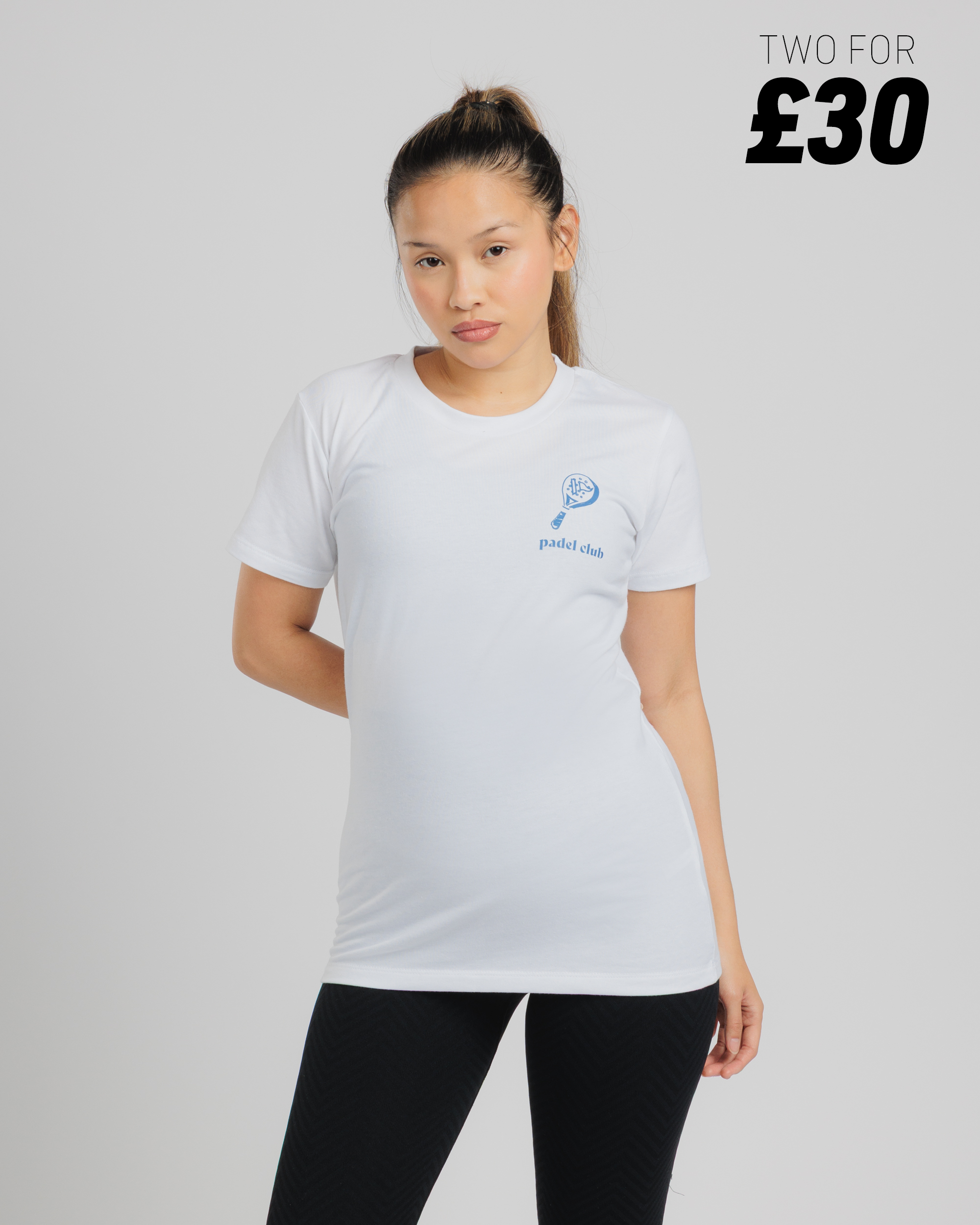 Padel Club Tee White/Denim Womens