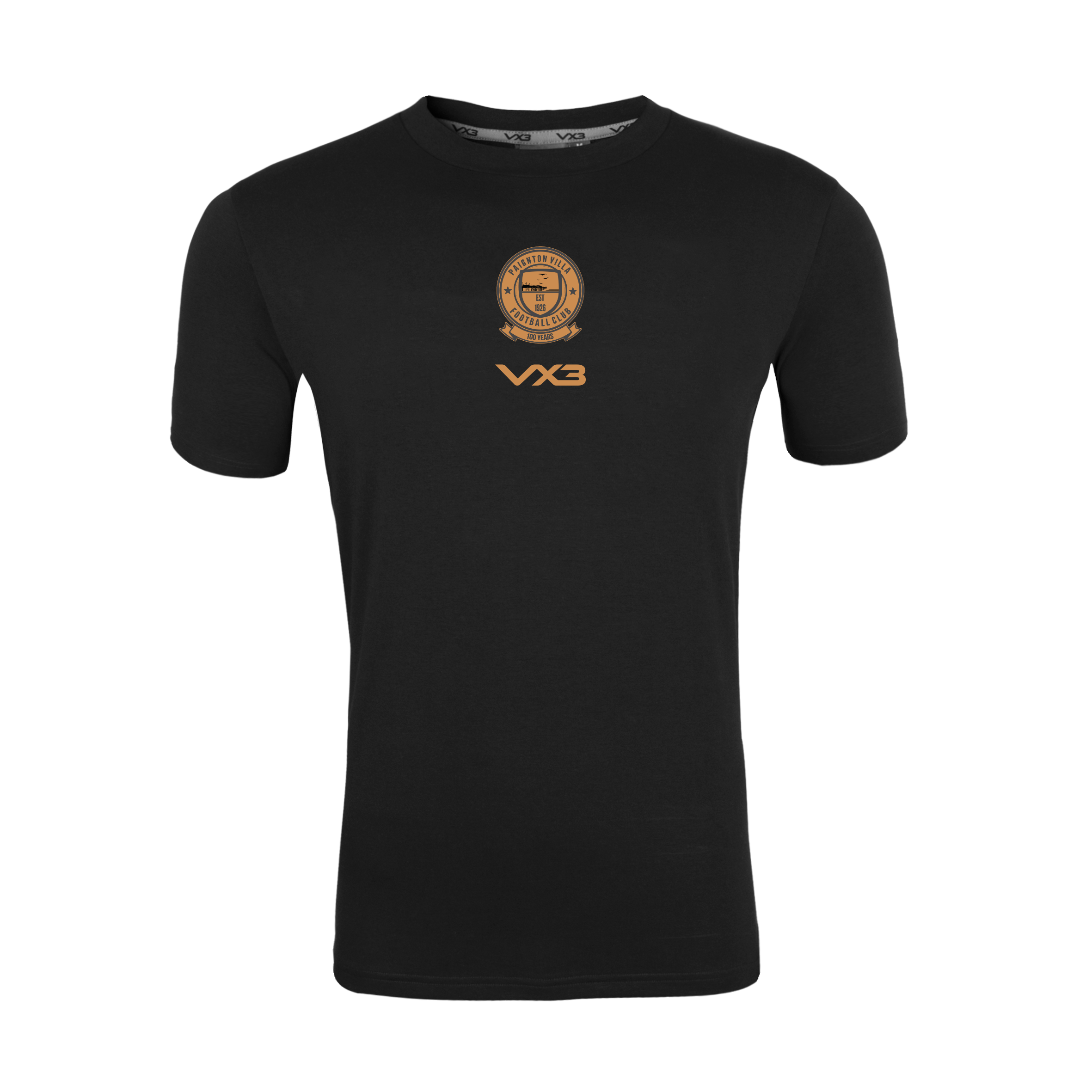 Paignton Villa FC Anniversary Black Womens Invicta Tee
