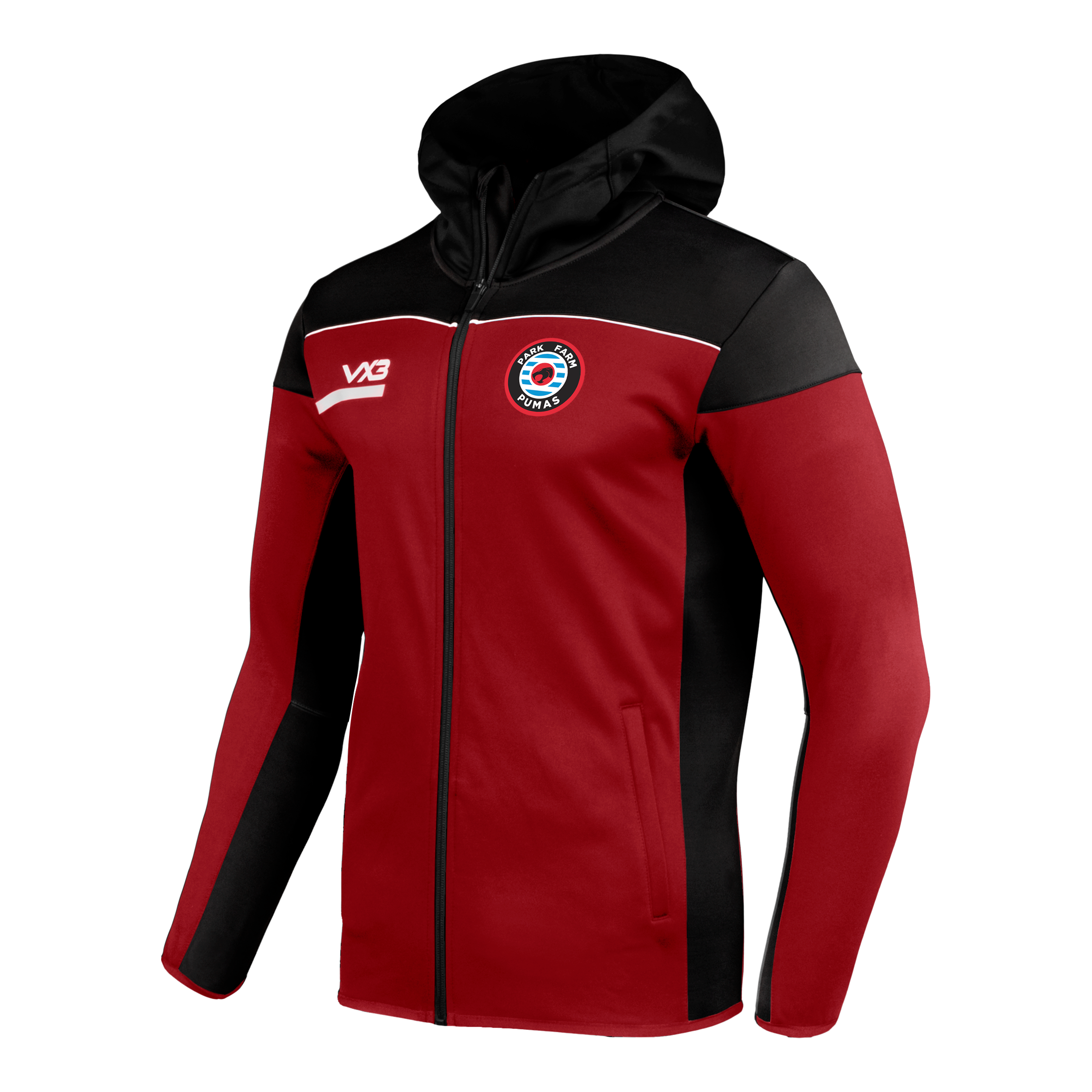 Park Farm Pumas FC Opus Zoodie Youth - Red Black