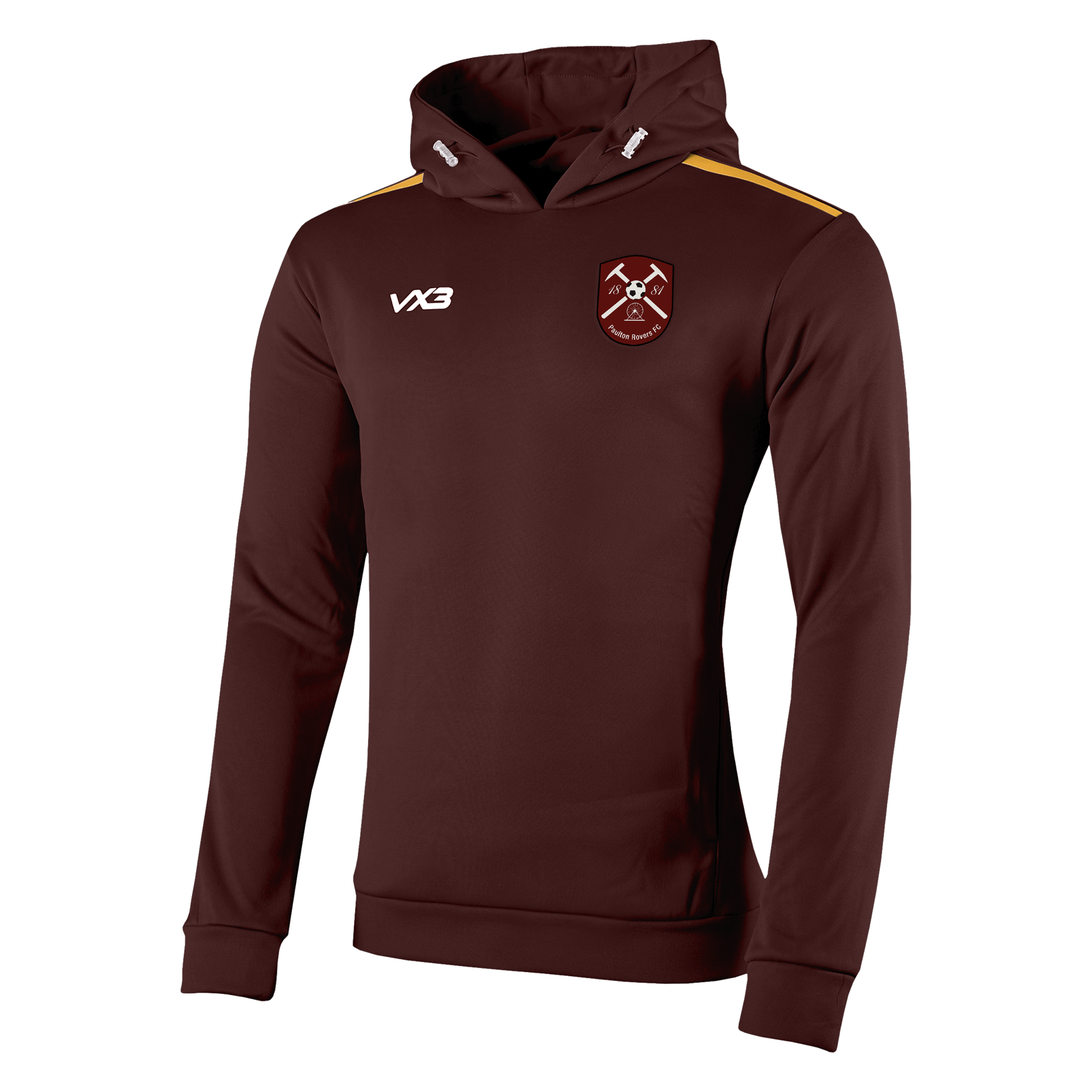 Paulton Rovers FC Fortis Hoodie Maroon/Amber