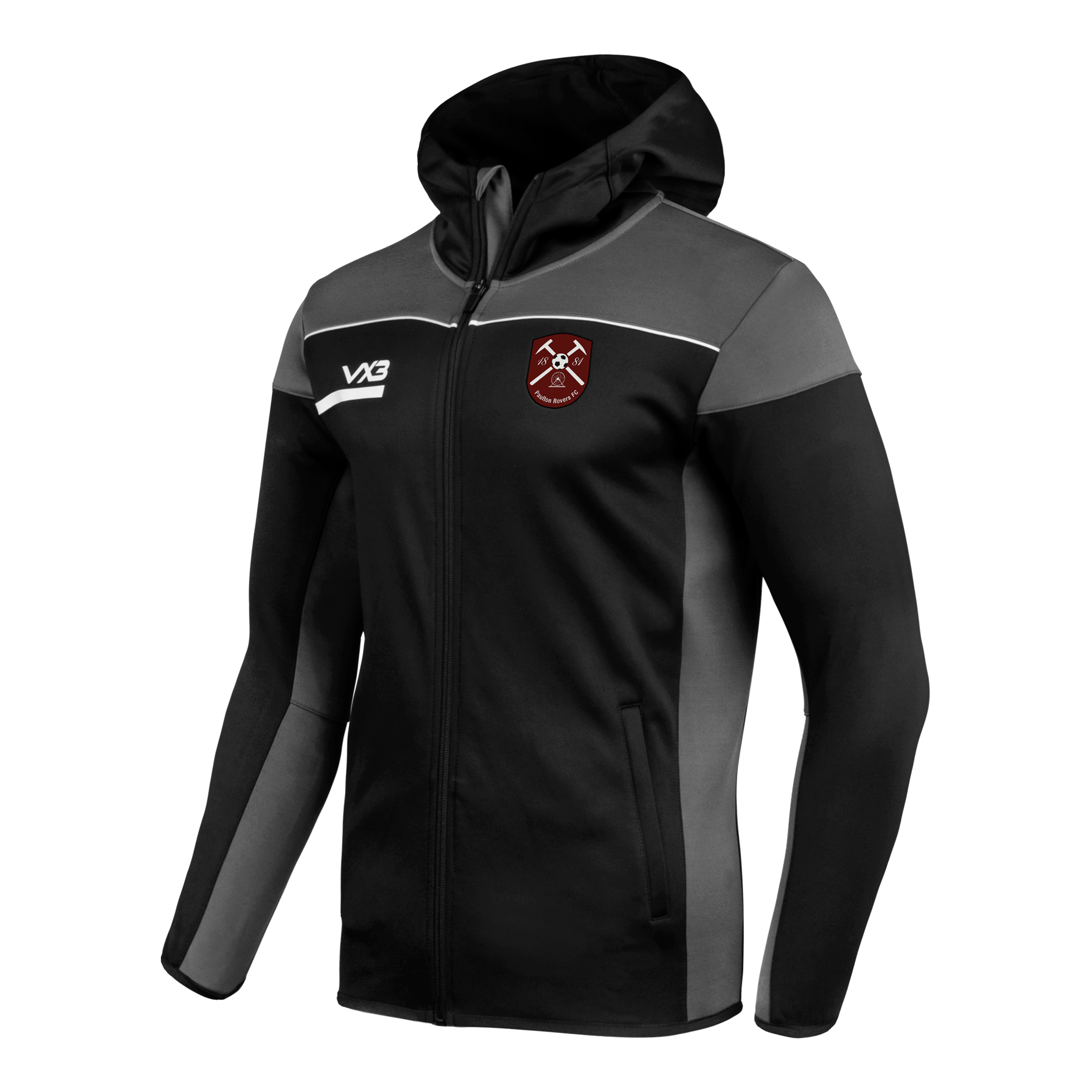 Paulton Rovers Ladies Opus Zoodie - Black Grey