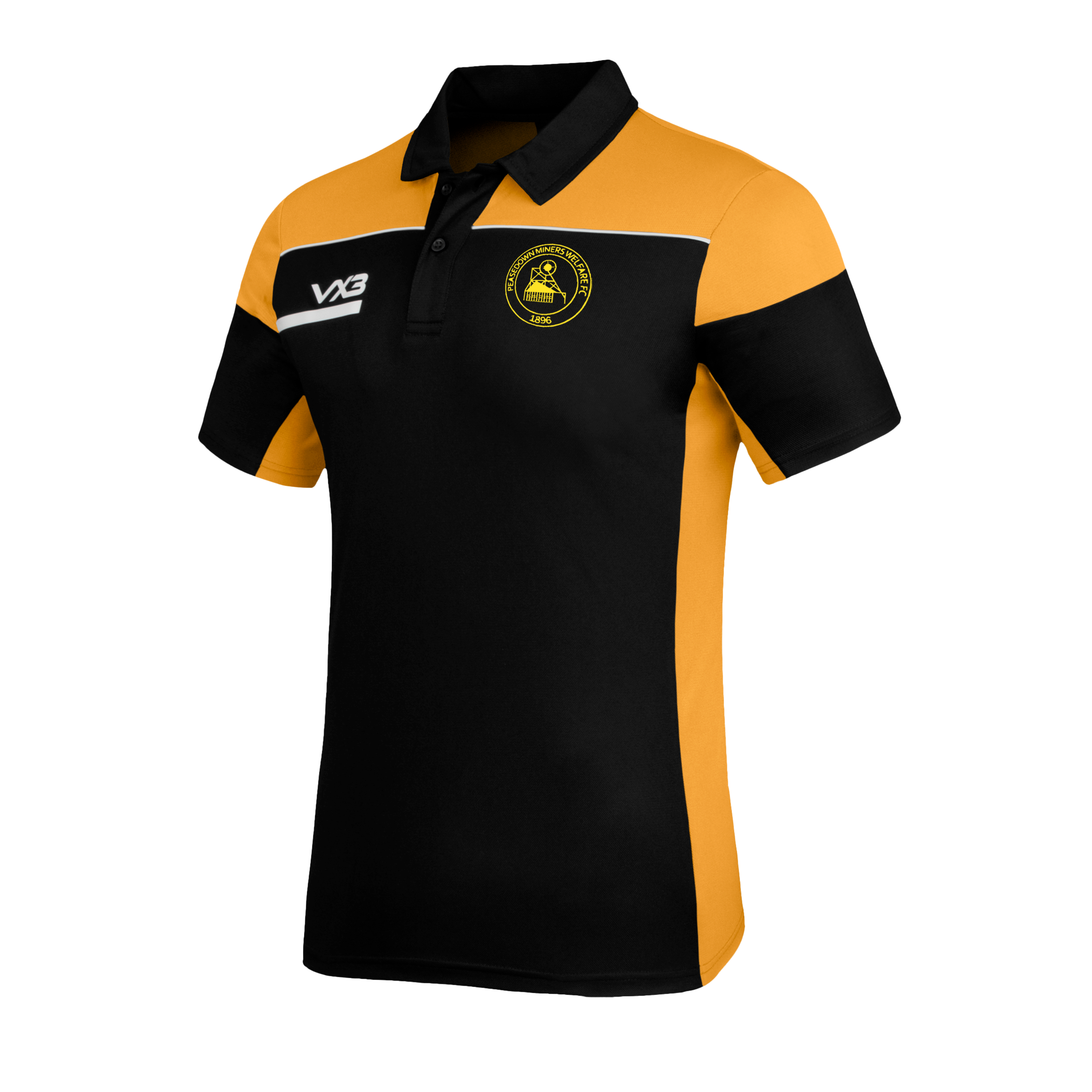 Peasedown Miners Welfare FC Opus Polo - Black Amber