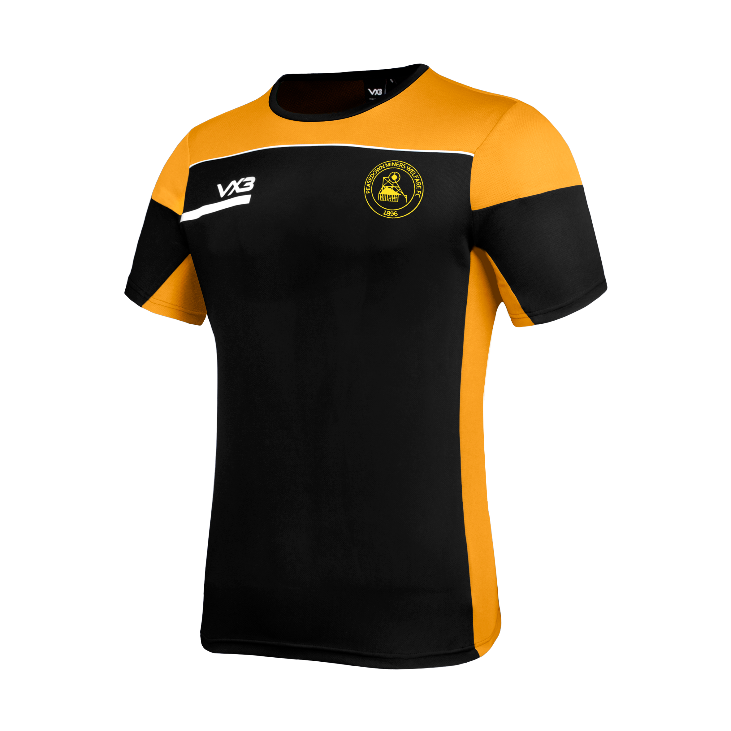 Peasedown Miners Welfare FC Opus Tee - Black Amber