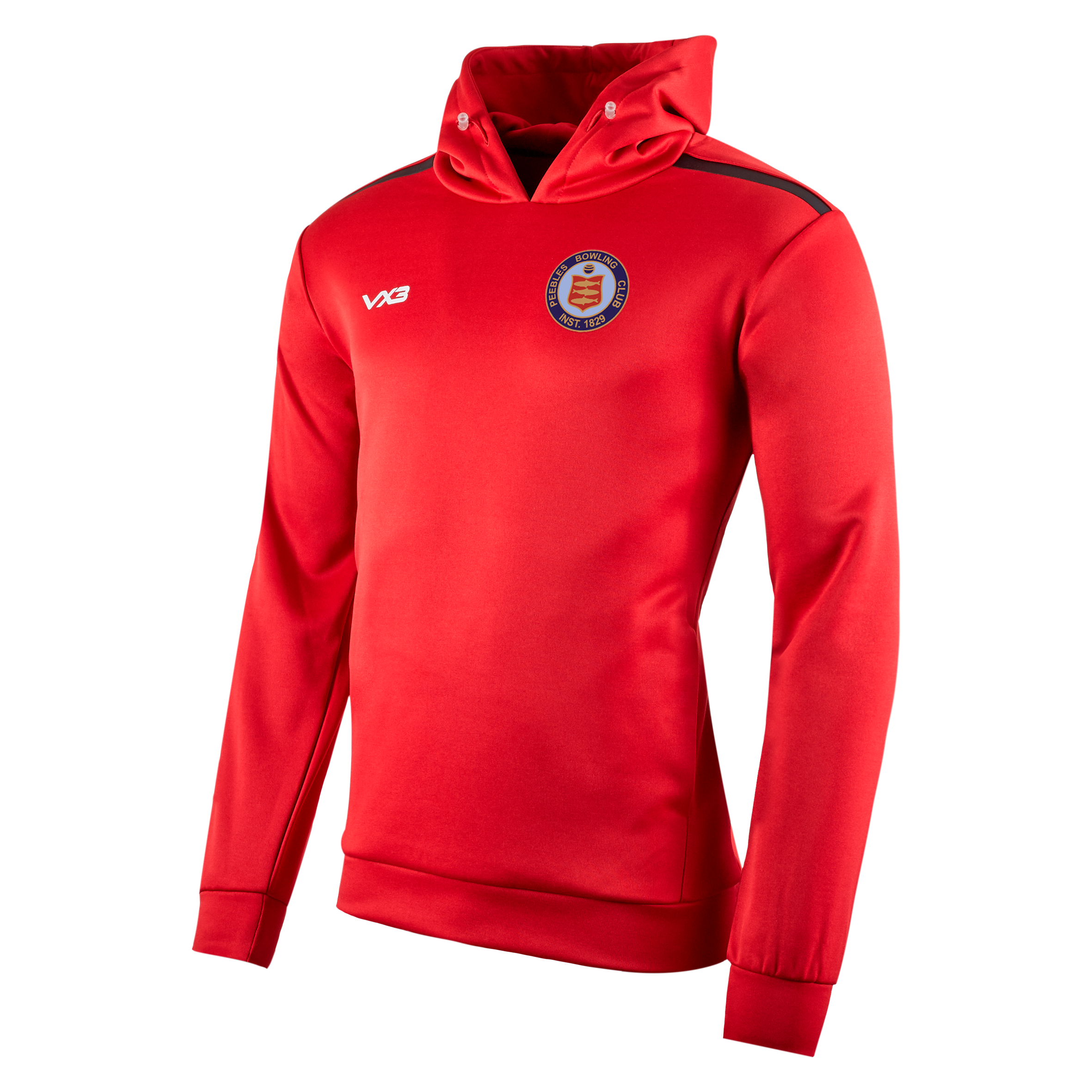 Peebles Bowling Club Fortis Hoodie Red/Black