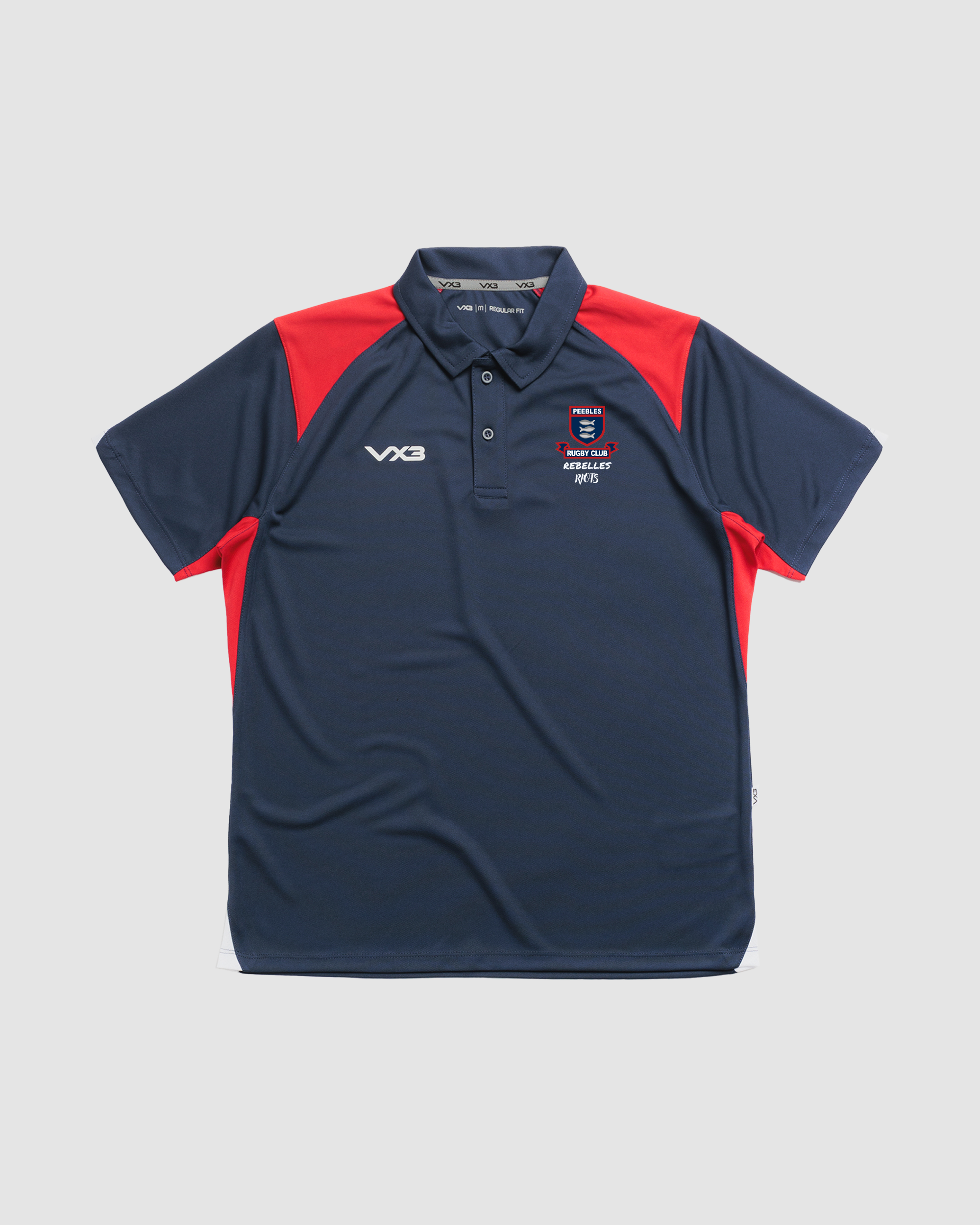 Peebles RFC - Women & Girls Vertex Polo -Navy/Red/White