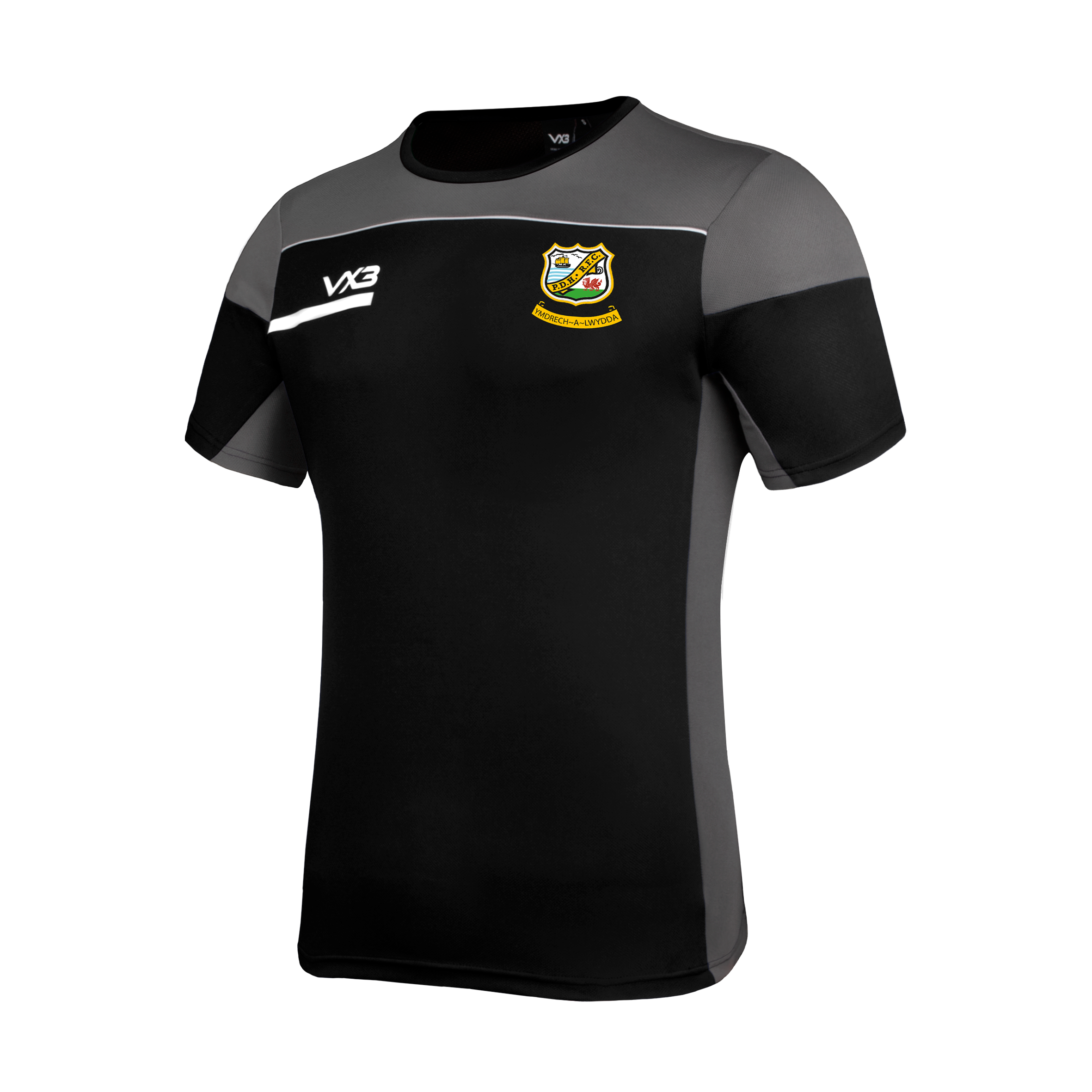 Pembroke Dock Harlequins RFC Opus Tee - Black Grey