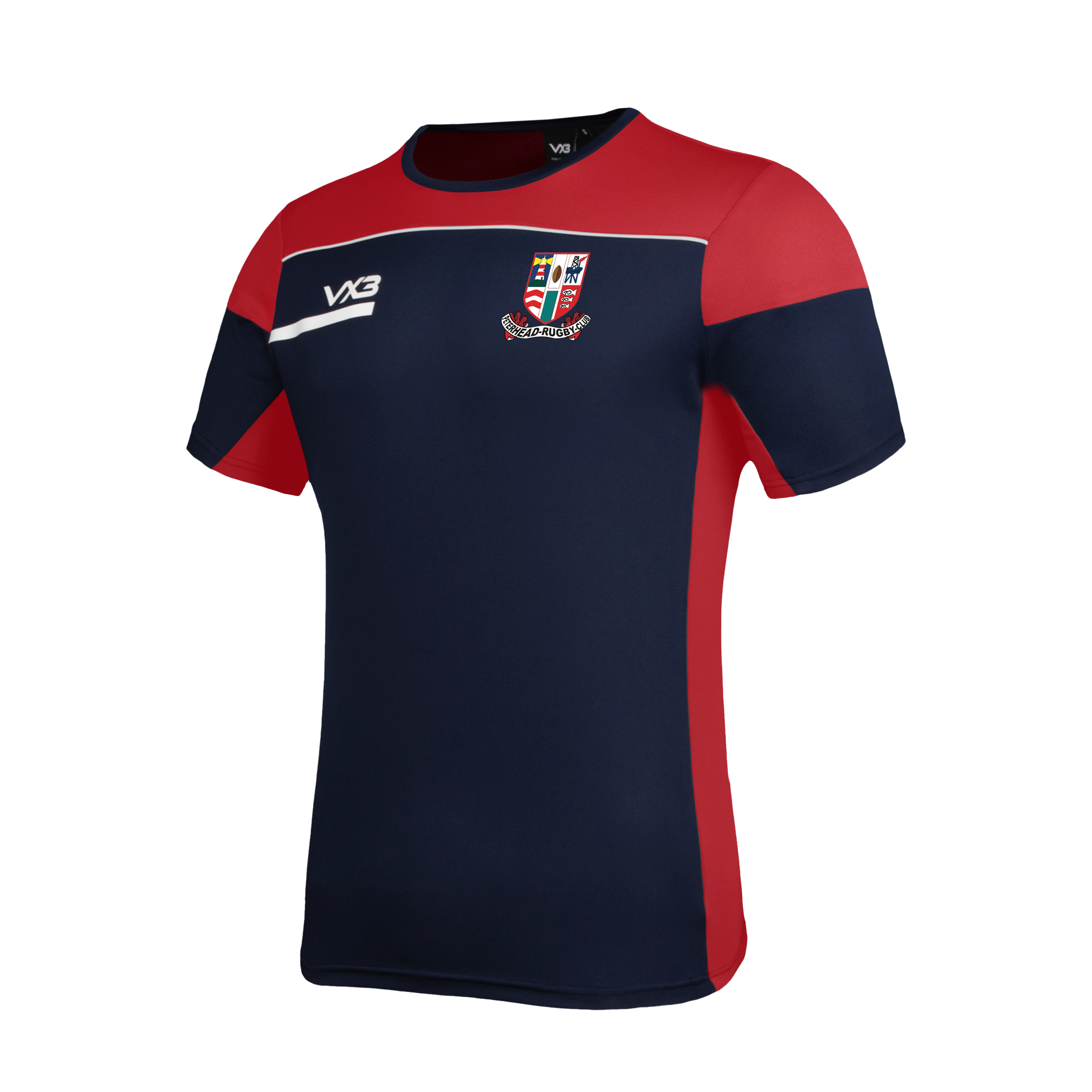 Peterhead Rugby Club Opus Tee Youth - Navy Red