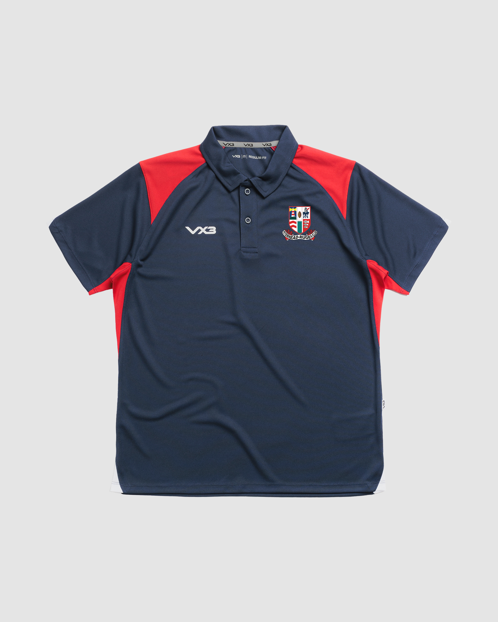 Peterhead Rugby Club Vertex Polo - Navy Red White