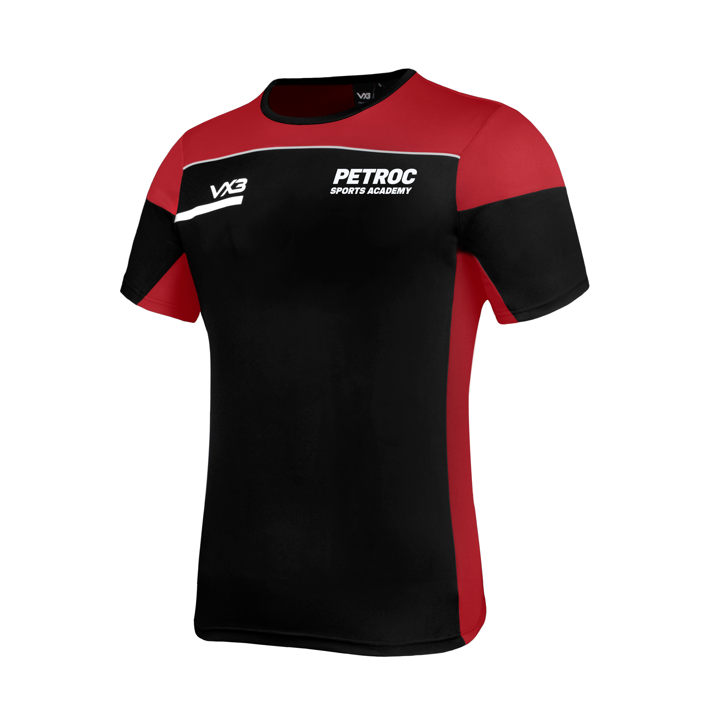 Petroc College Opus Tee - Black Red