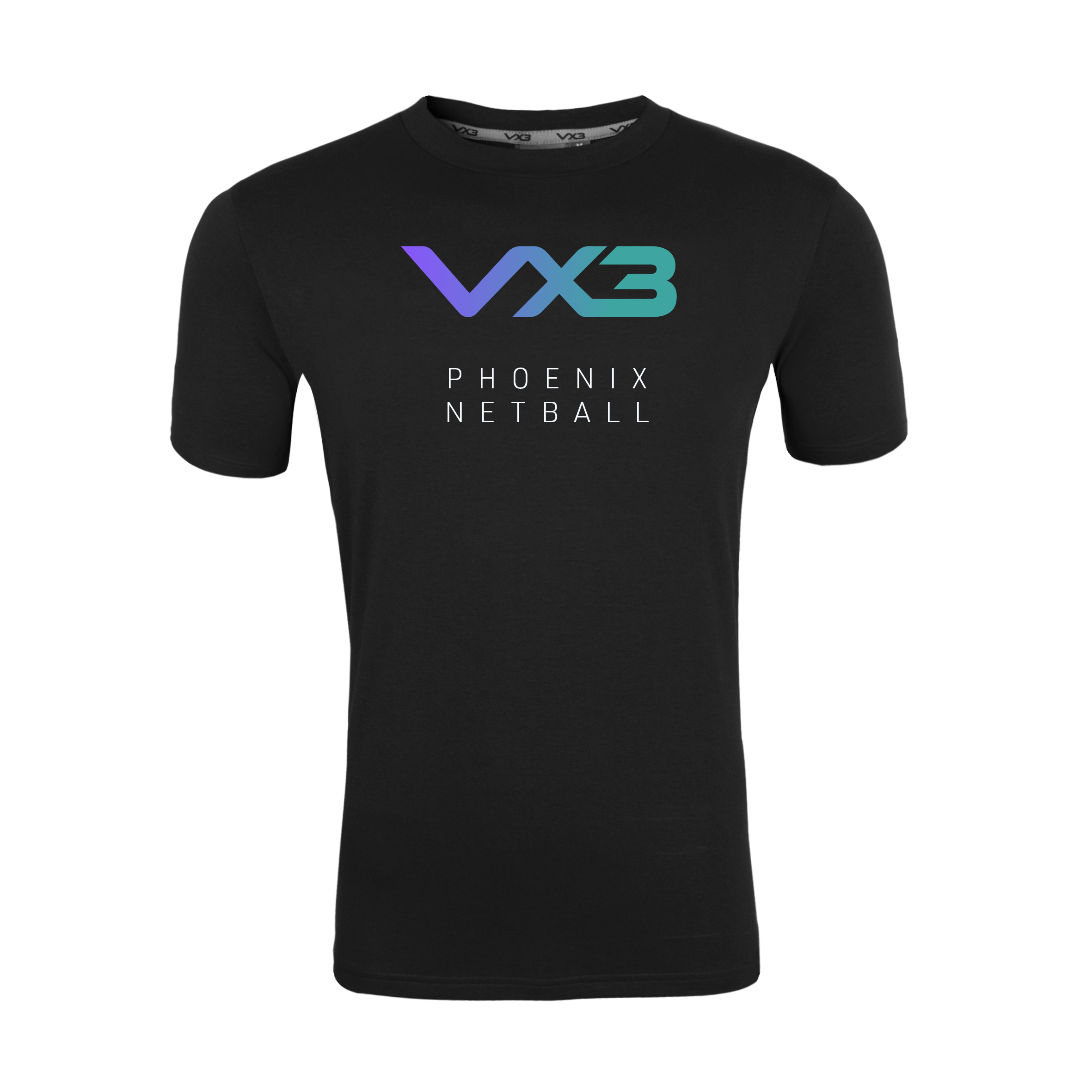 Phoenix Netball Club Black Womens Invicta Club Tee