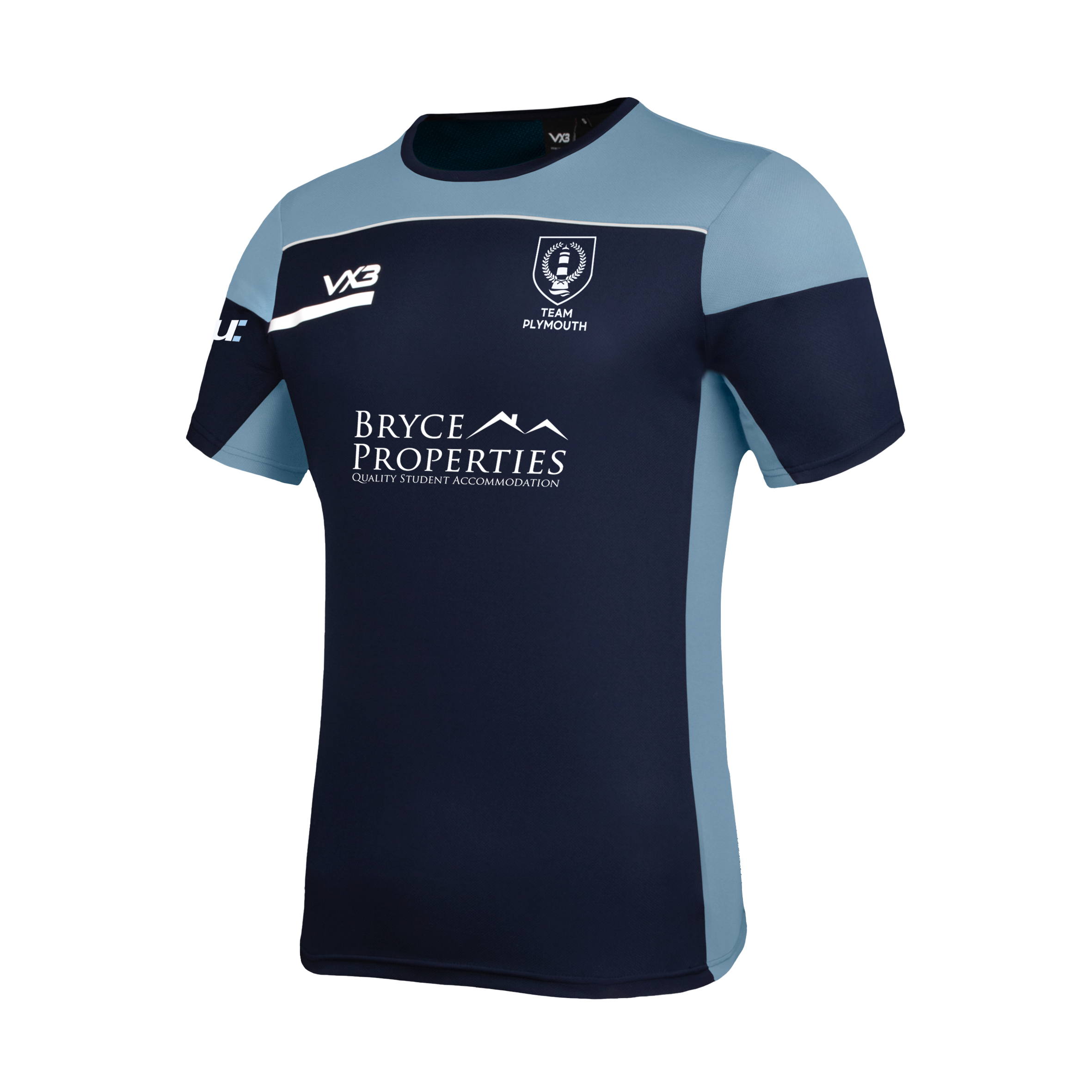 Plymouth University Men's Rugby Opus Tee - Navy Sky