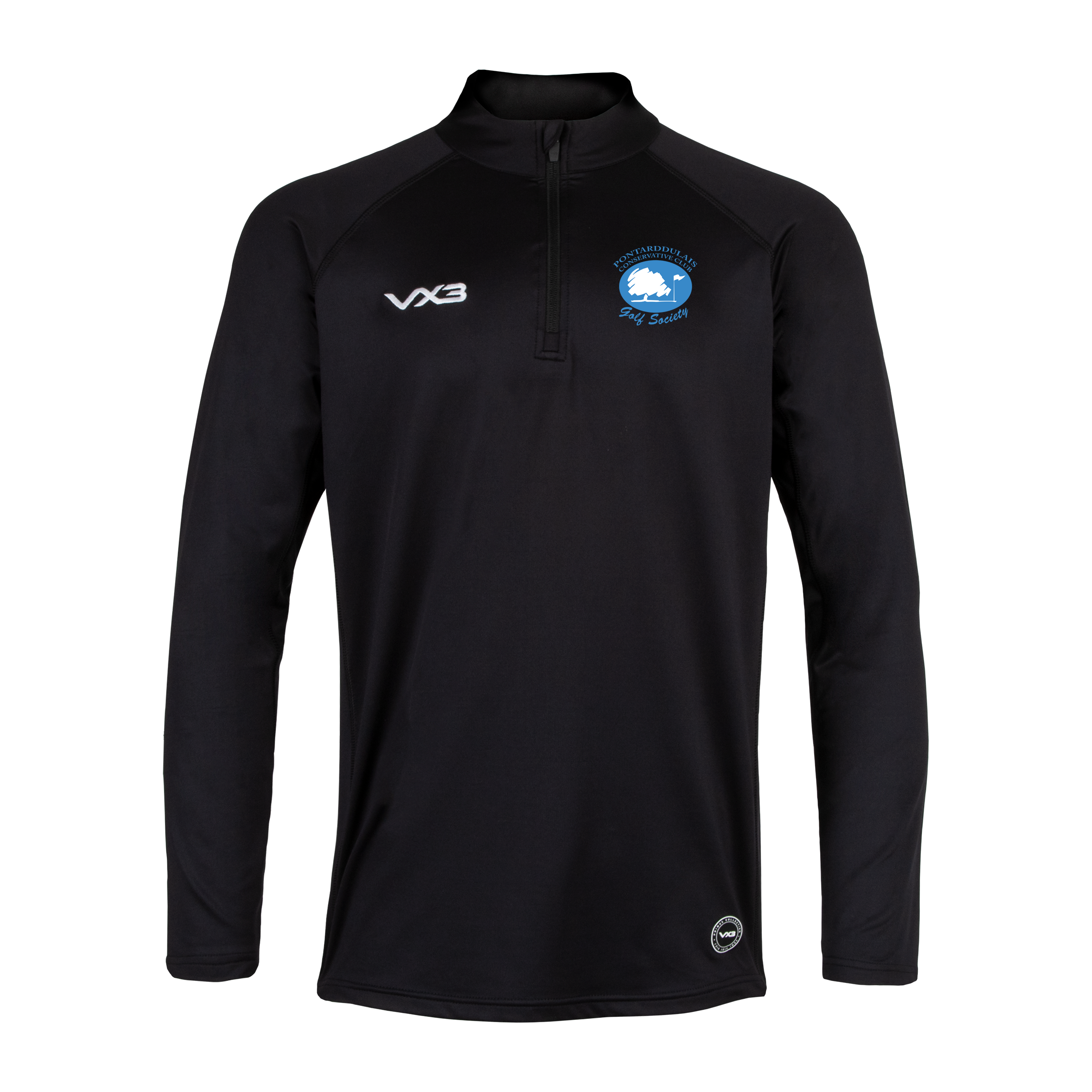Pontarddulais Con Golf  Society Primus Quarter Zip Black