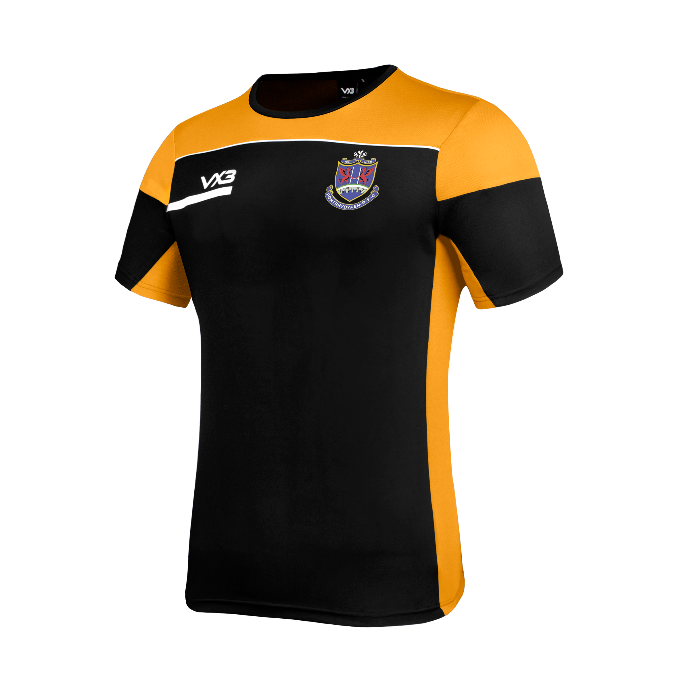 Pontrhydyfen RFC Opus Tee - Black Amber