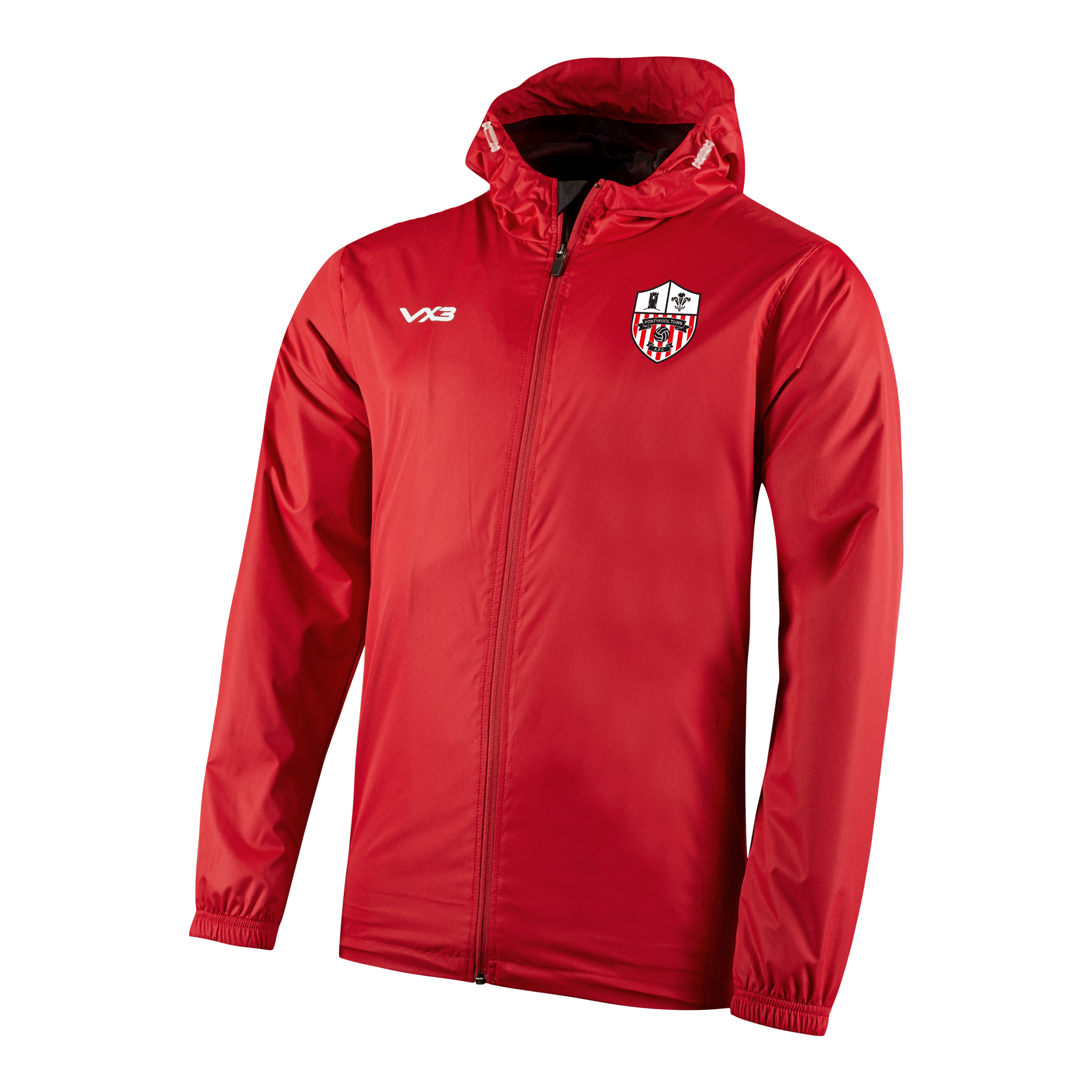 Pontypool Town A.F.C Primus Youth Rain Jacket Red