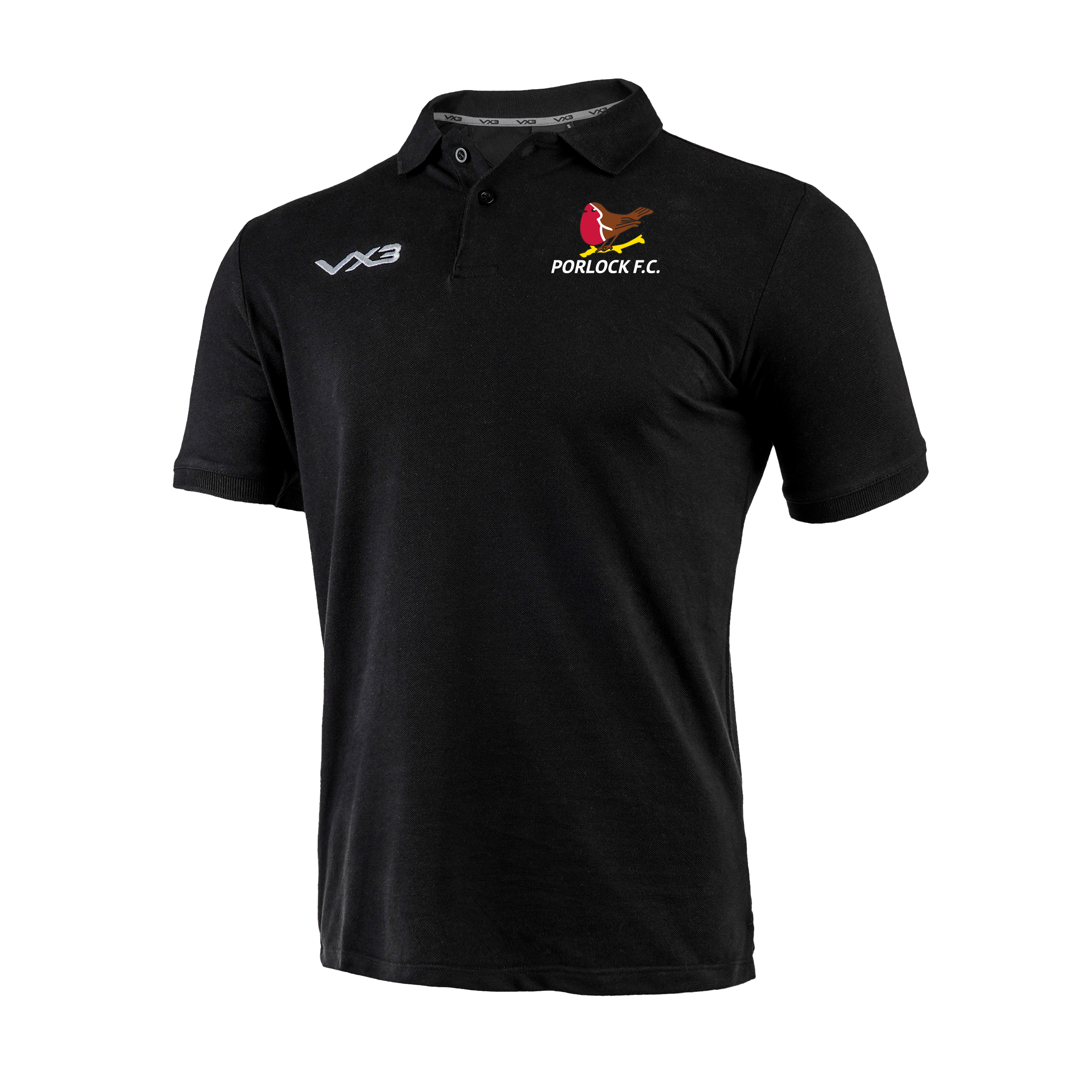 Porlock FC Primus Polo Shirt Black