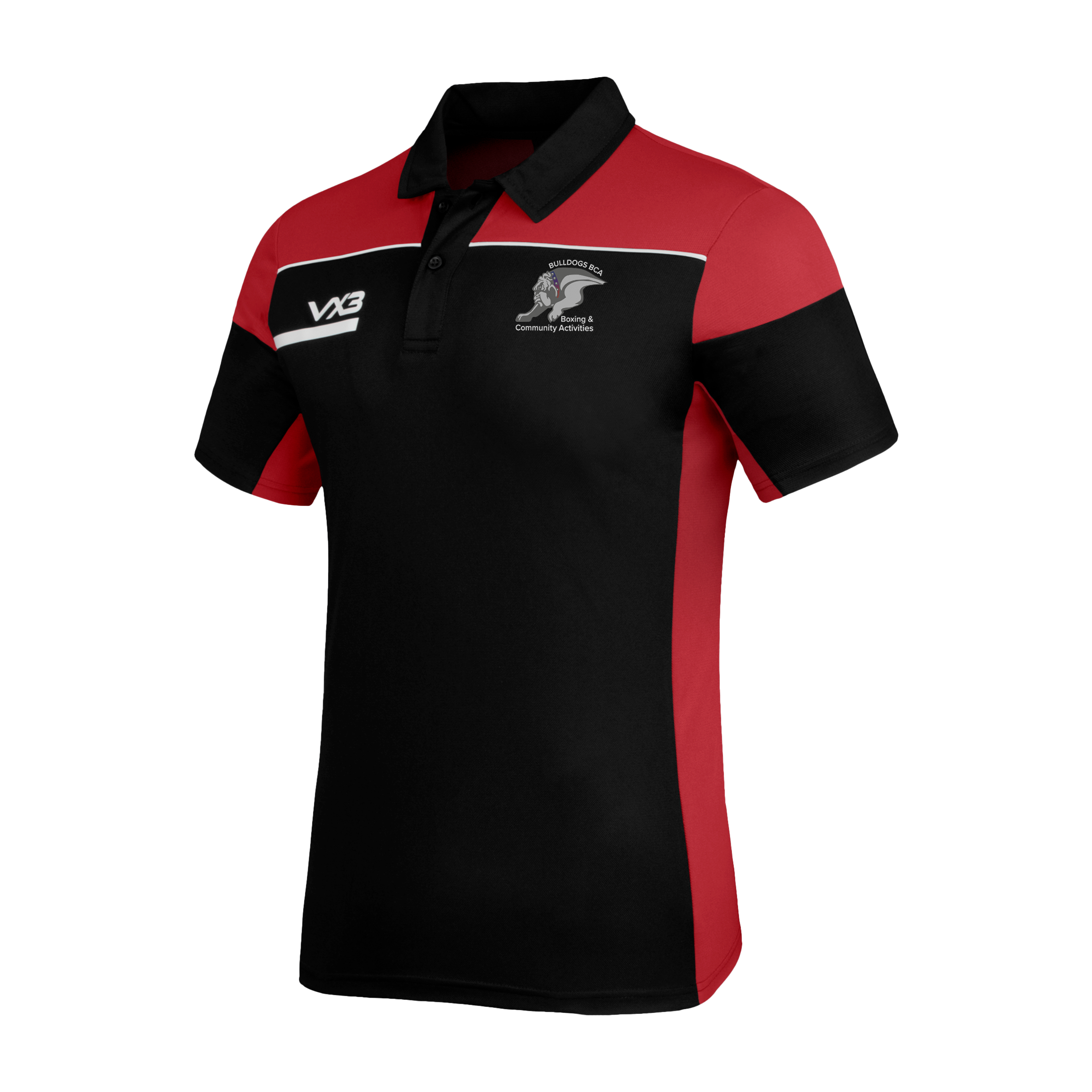 Bulldogs BCA - Veterans Opus Polo - Black Red