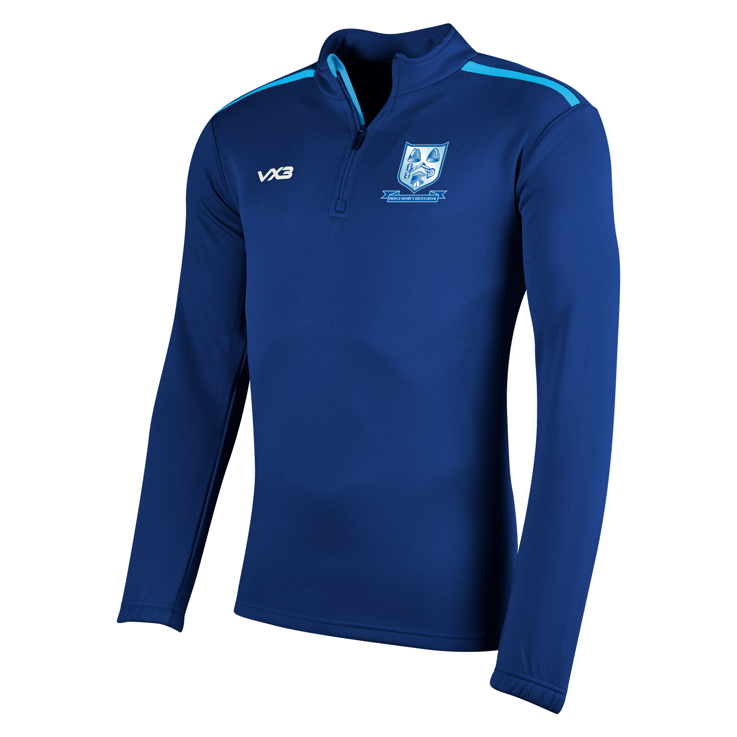 Prince Henry's High School Fortis Youth Half Zip Sweat Navy