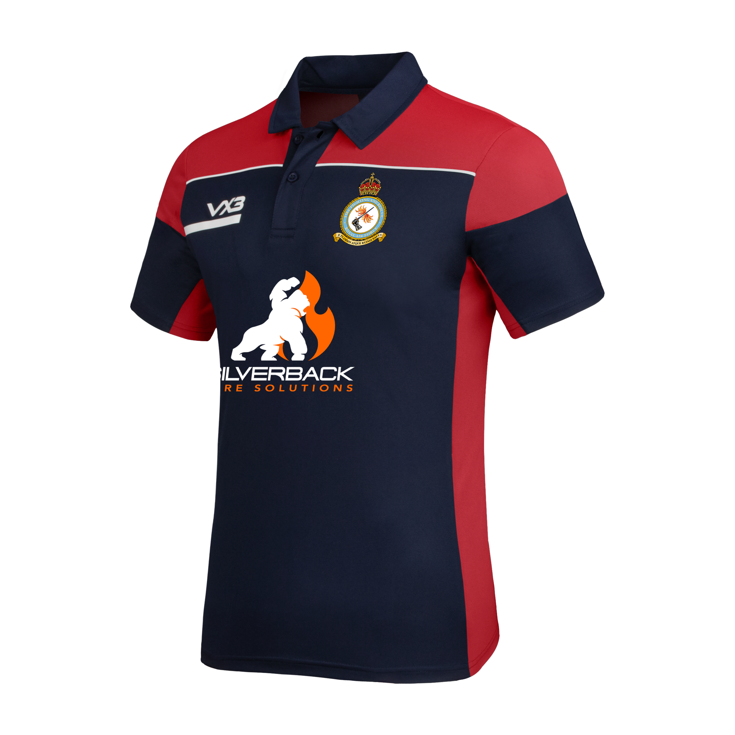 RAF Fire & Rescue Service Opus Polo - Navy Red