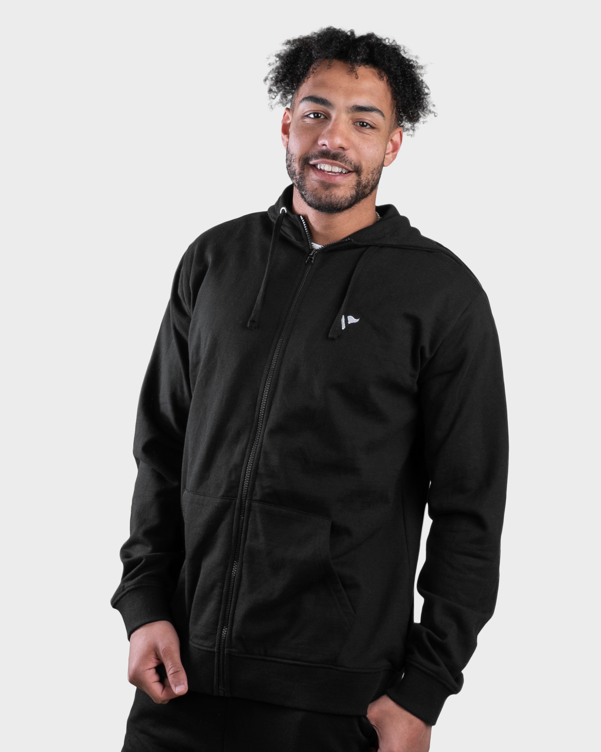 REGEN Men's Zip Up Hoodie Black