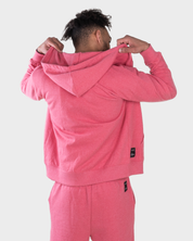 REGEN Men's Zip Up Hoodie Dusty Pink