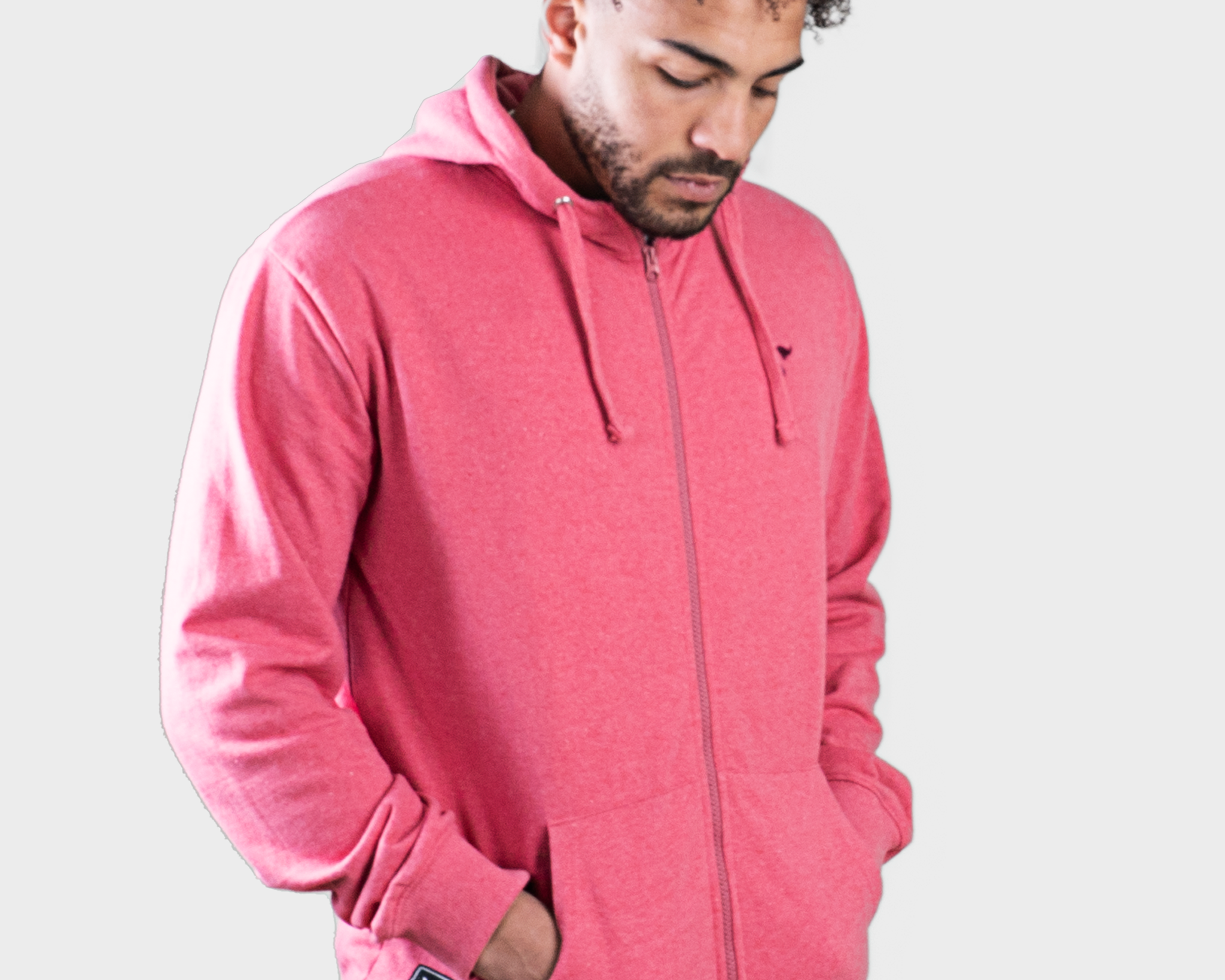 REGEN Men's Zip Up Hoodie Dusty Pink – VX3