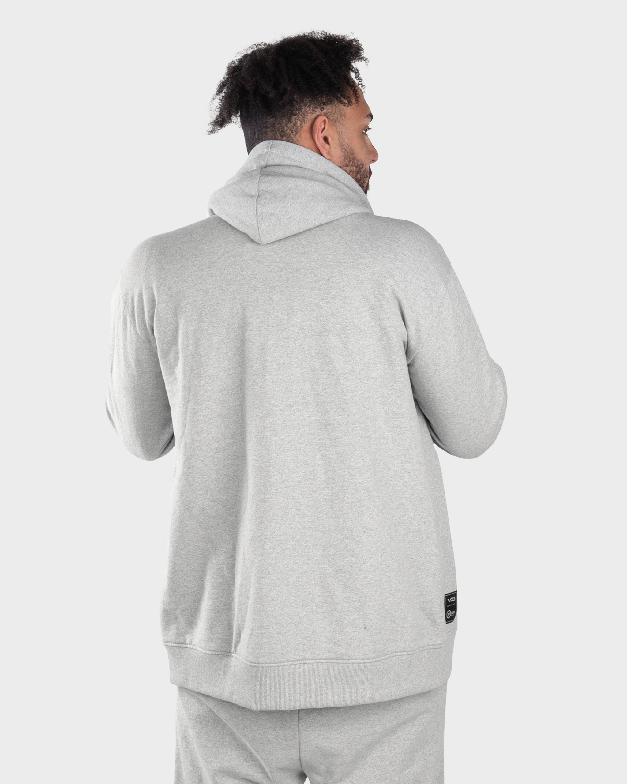 REGEN Men's Zip Up Hoodie Grey Marl