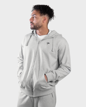 REGEN Men's Zip Up Hoodie Grey Marl