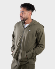 REGEN Men's Zip Up Hoodie Olive