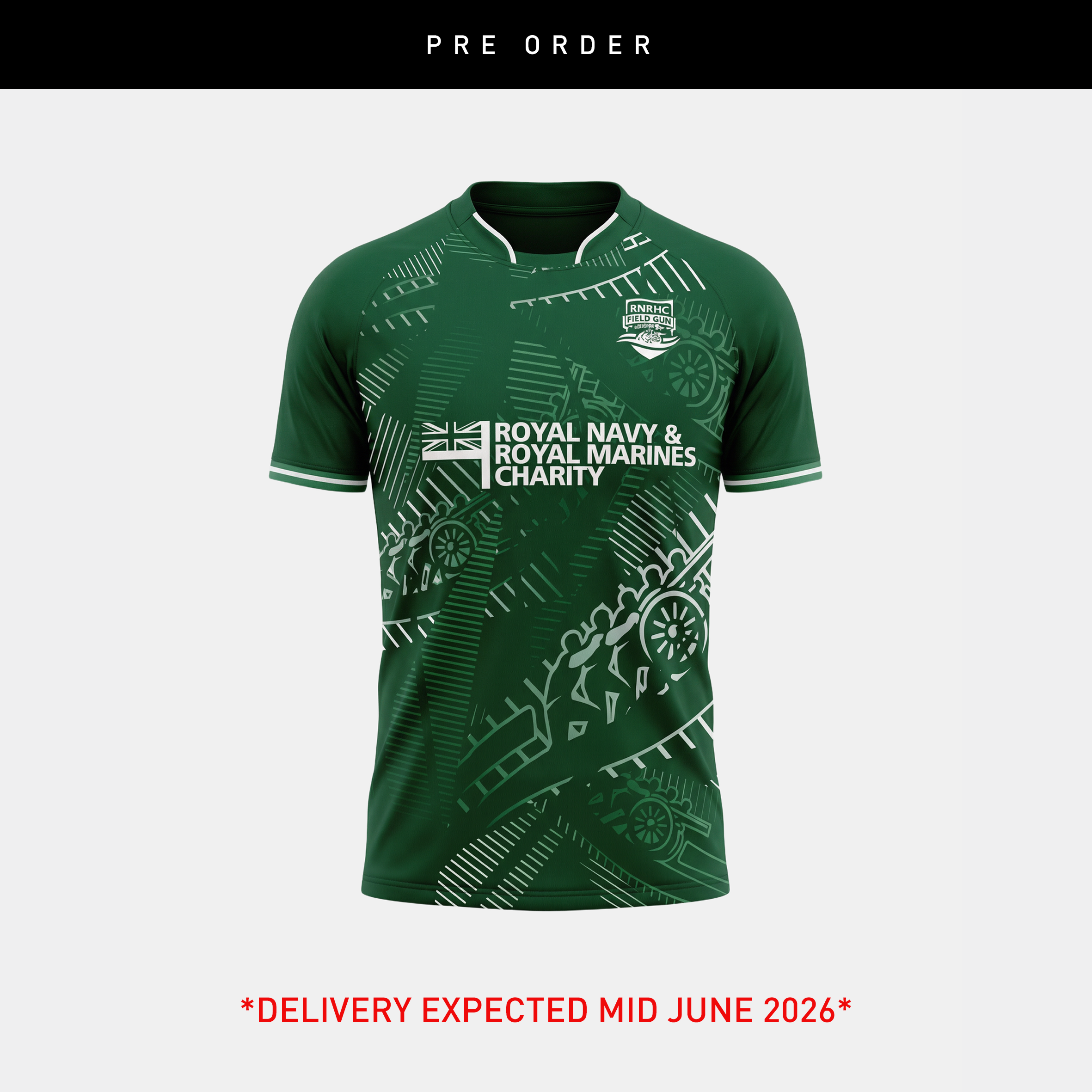 RNRMC Field Gun Competition Green Logo SemiFIT Shirt